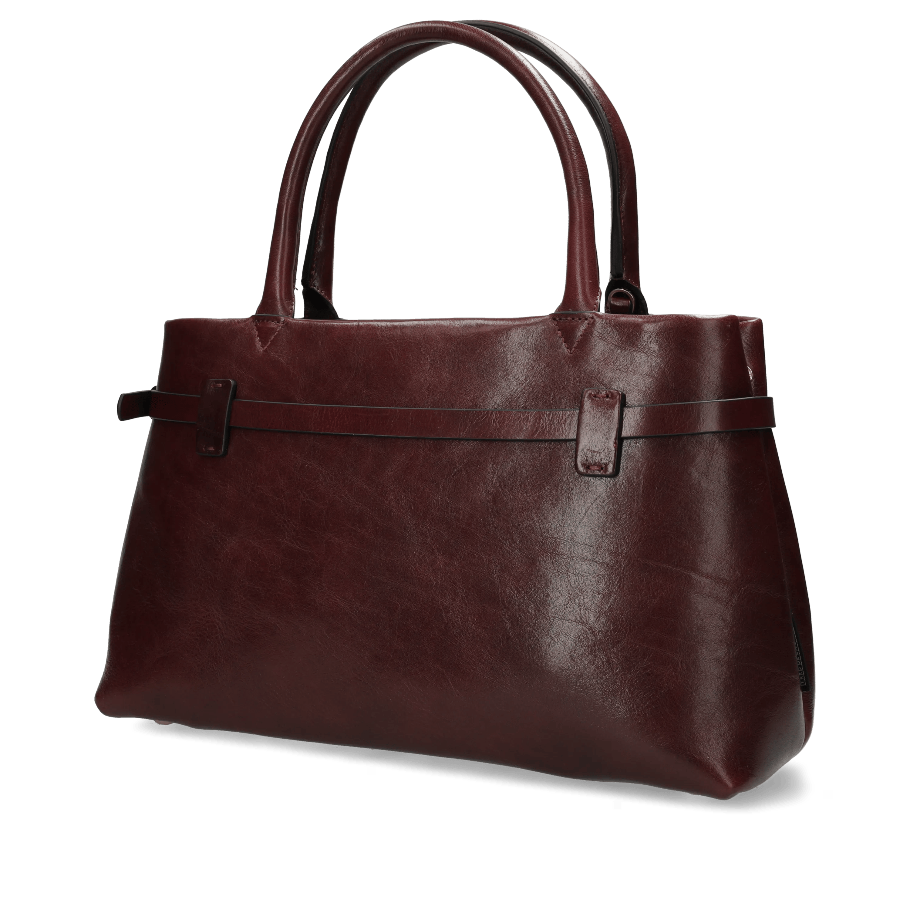MAE HANDBAG Leather Bordeaux Red