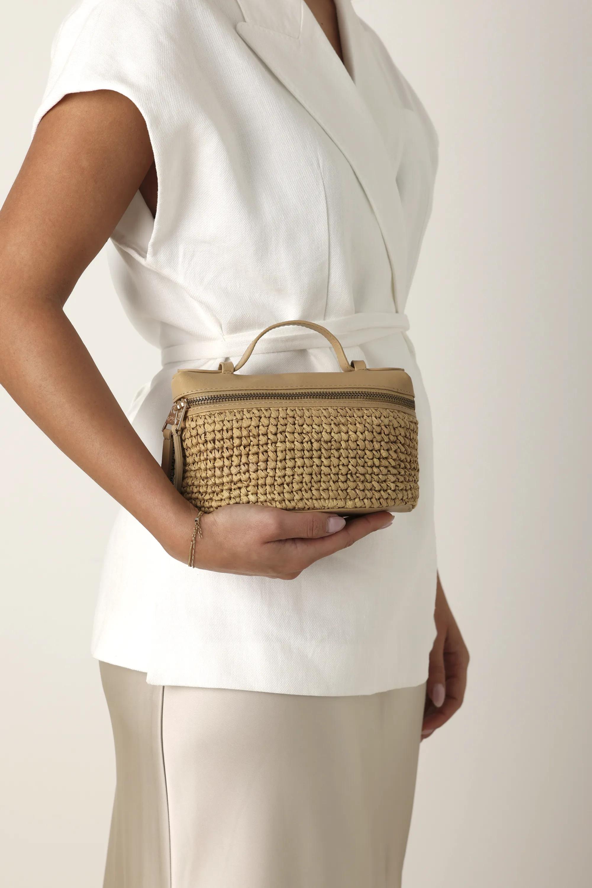 Lori crossbody Raffia Beige