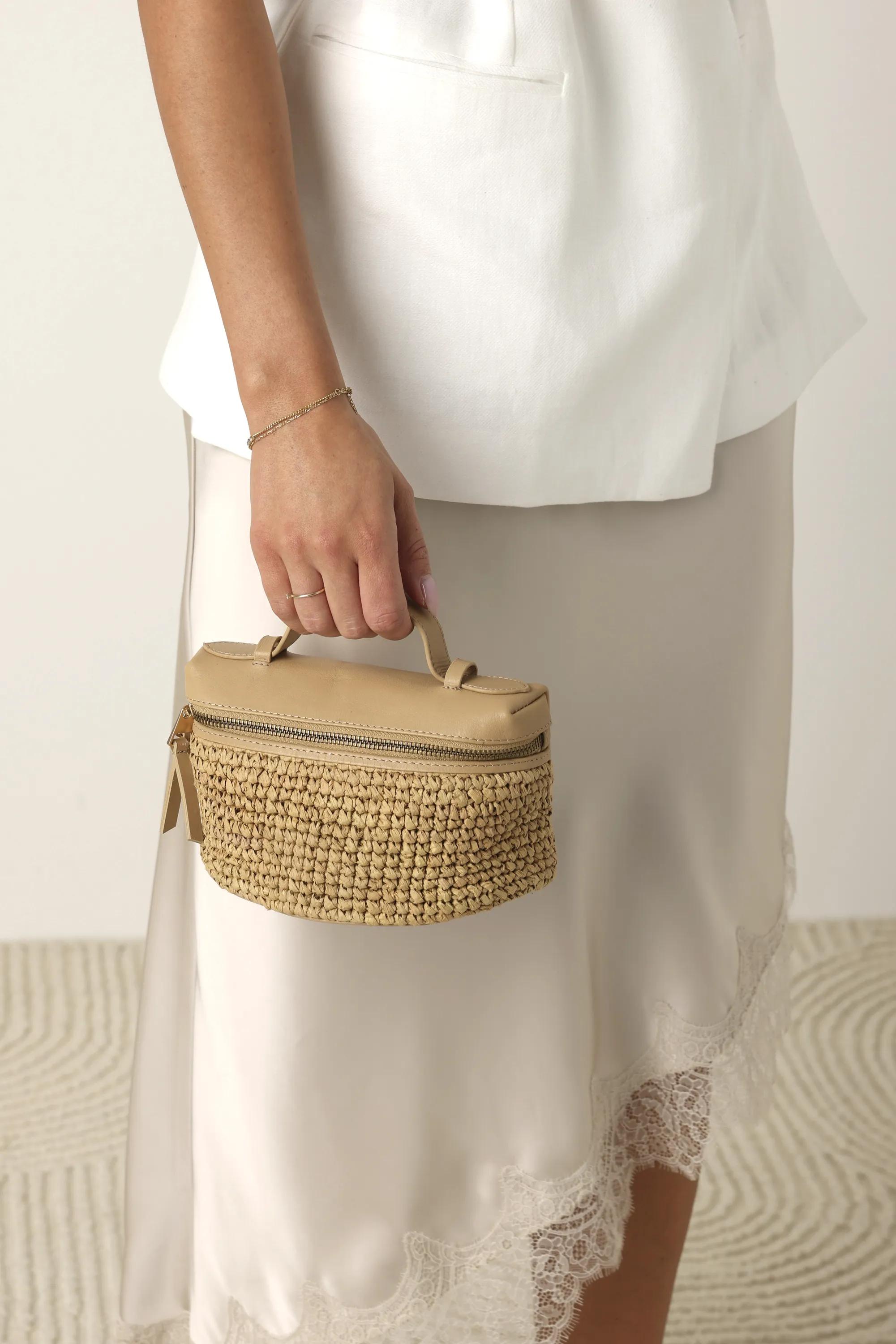 Lori crossbody Raffia Beige