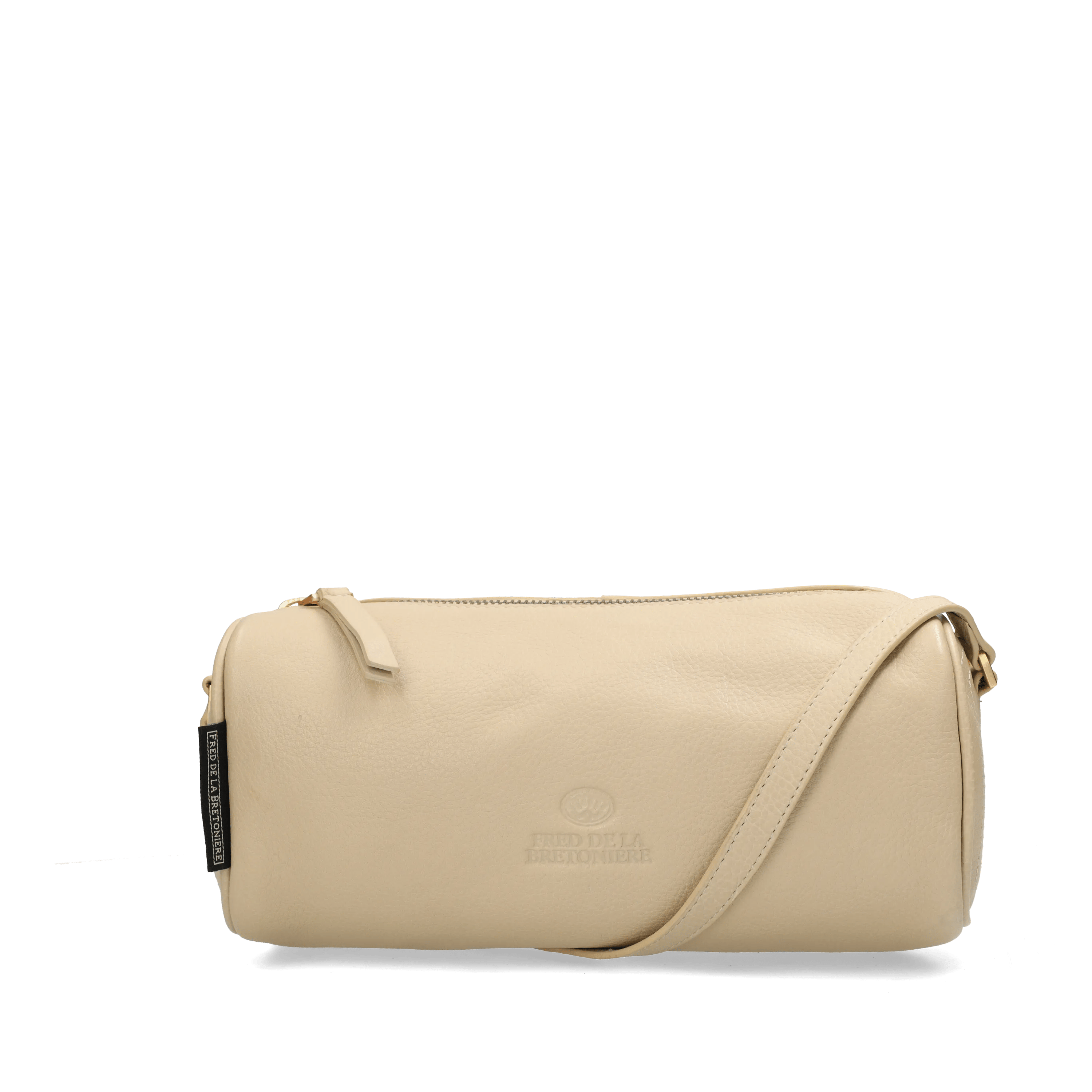 Livia schoudertas Cow leer Licht taupe
