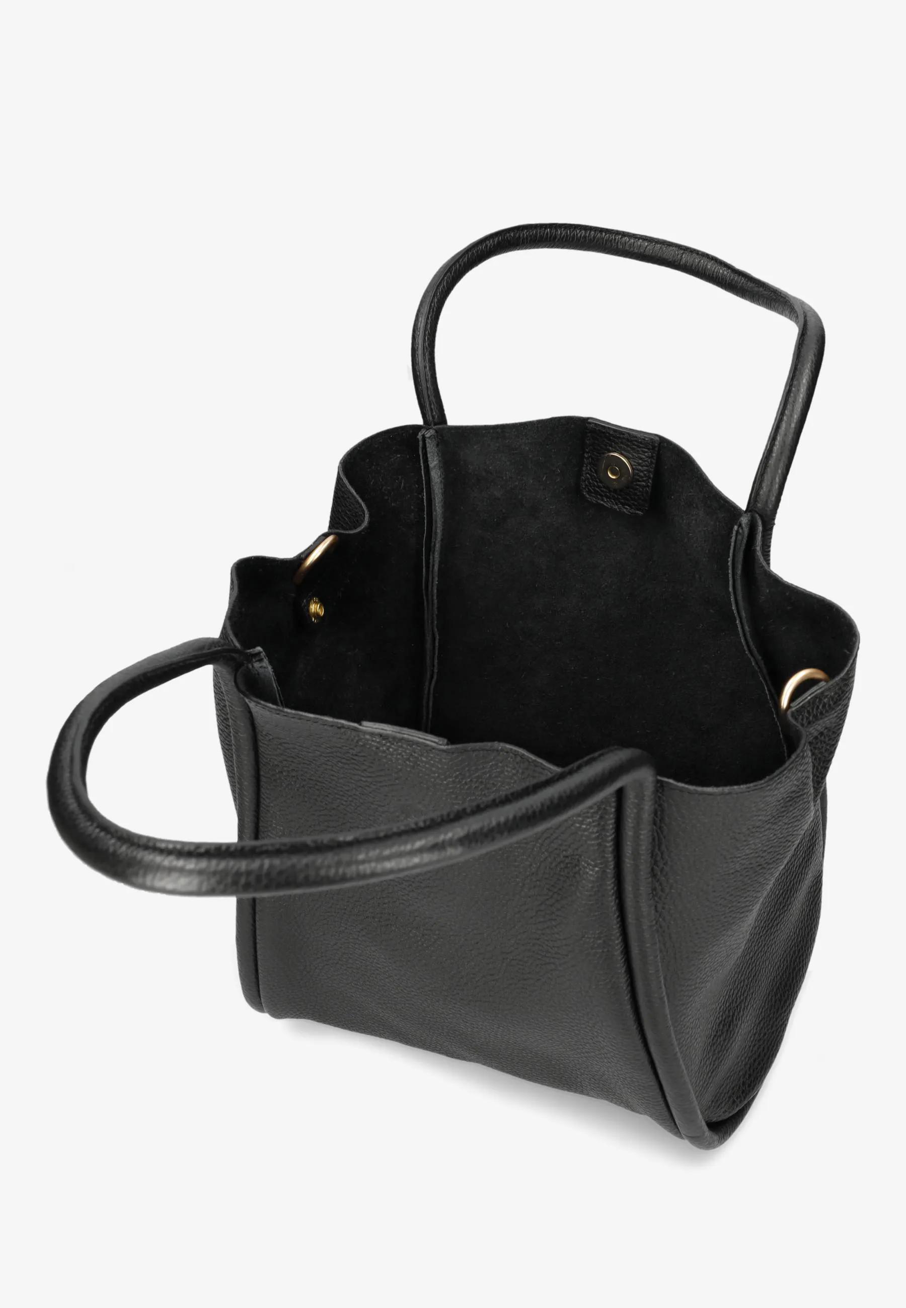 Nalani Schultertasche Leder Schwarz
