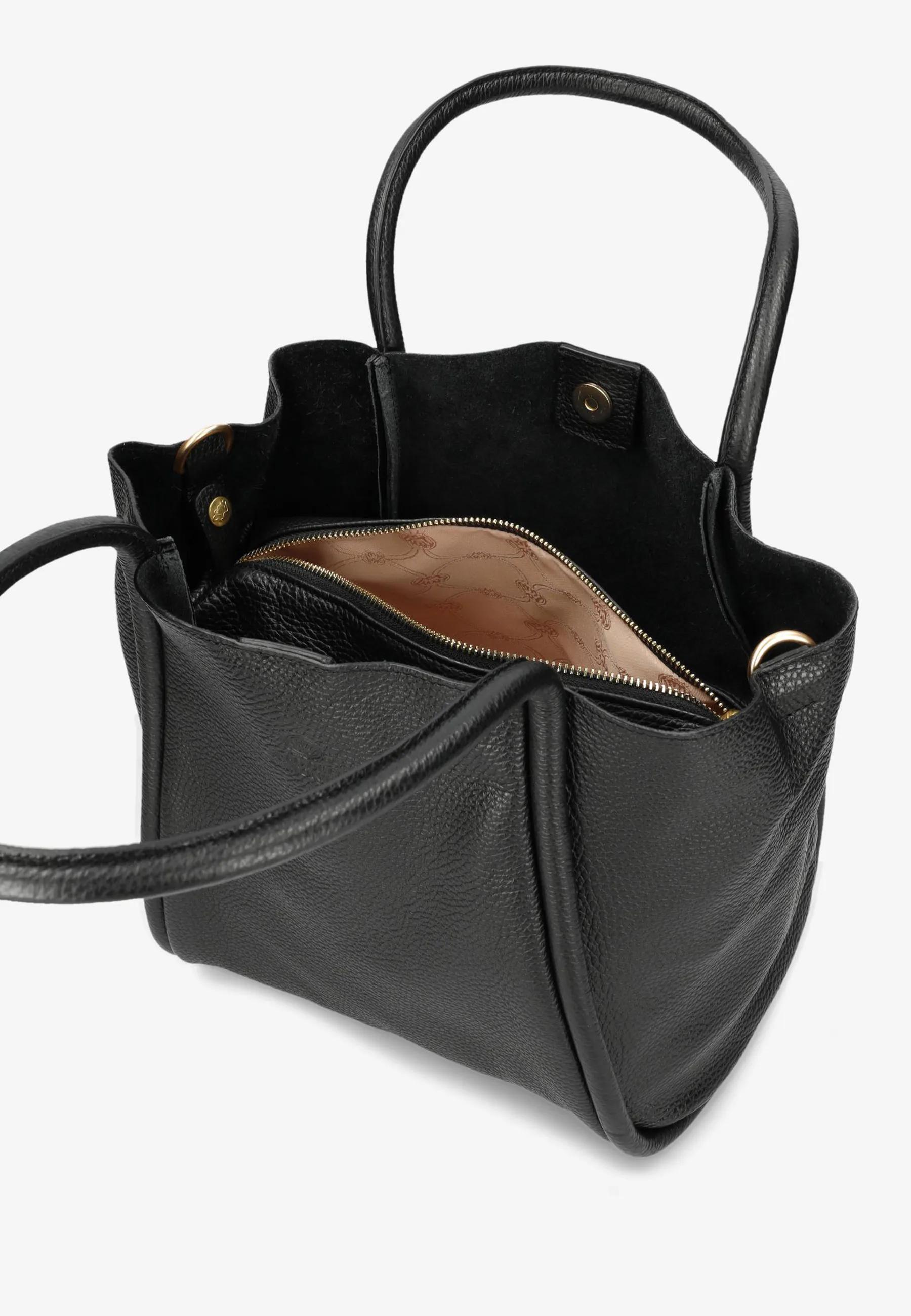 Nalani Schultertasche Leder Schwarz