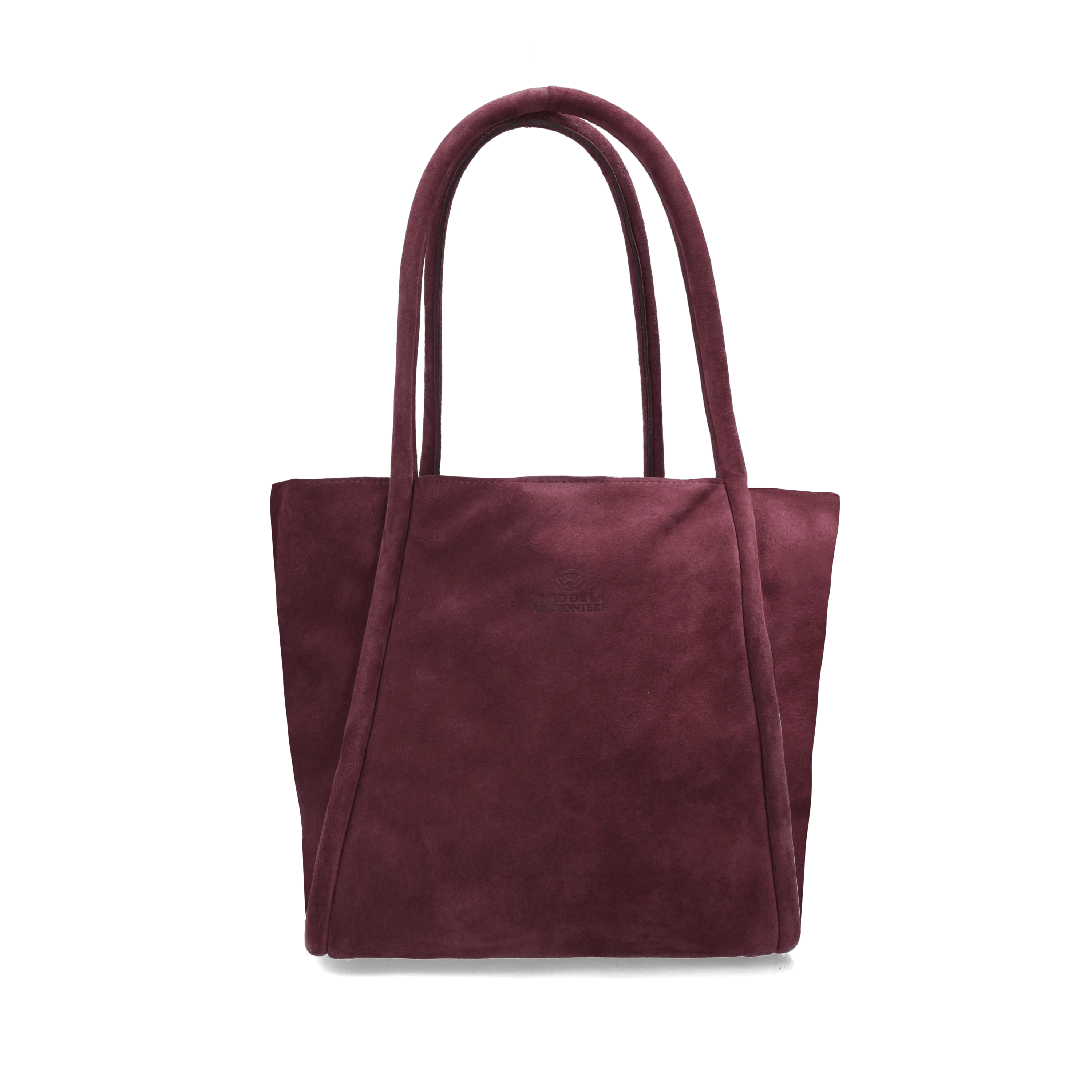 Nalani Schultertasche Veloursleder Burgunderrot