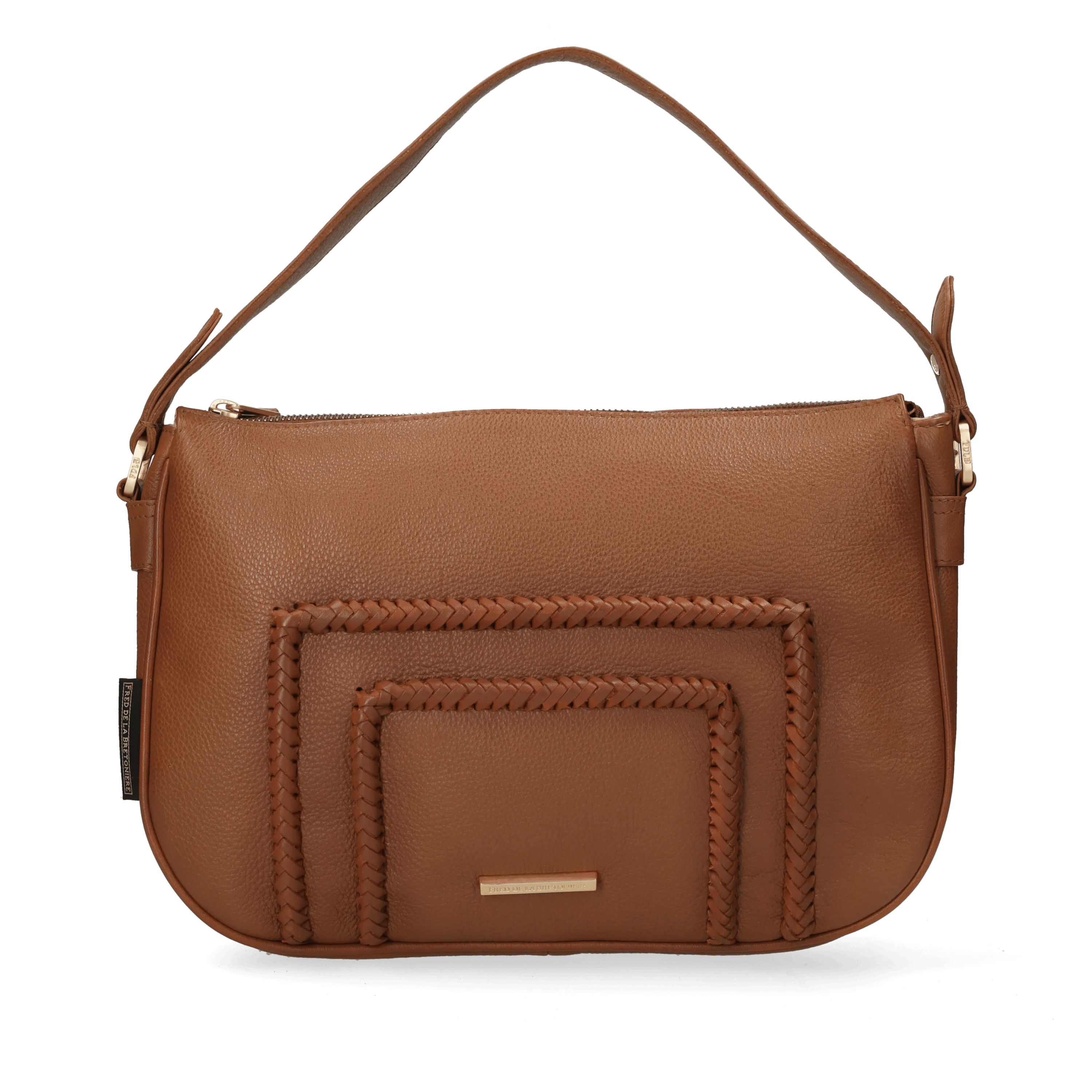 Valera schoudertas Leer met Xweave Cognac