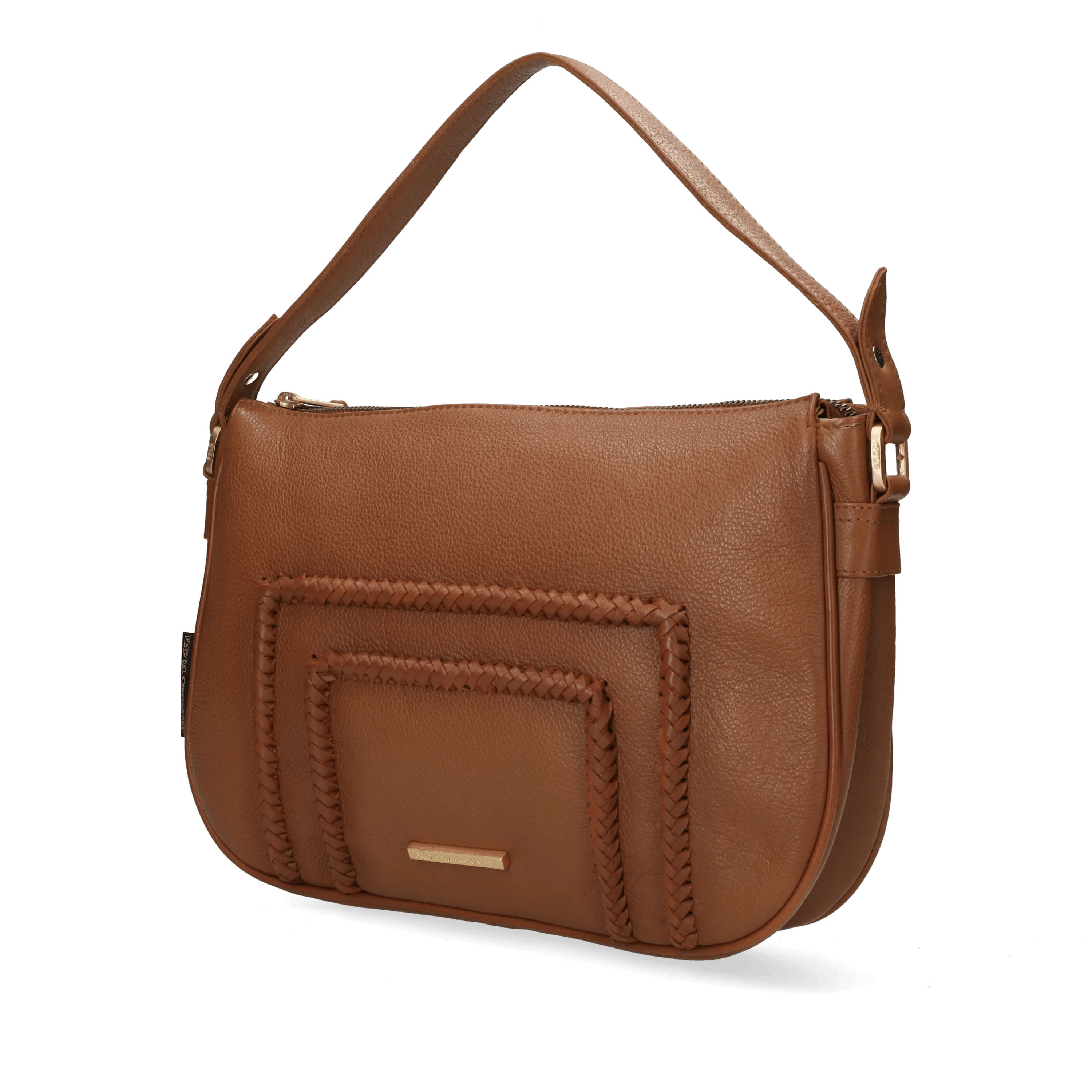Valera schoudertas Leer met Xweave Cognac