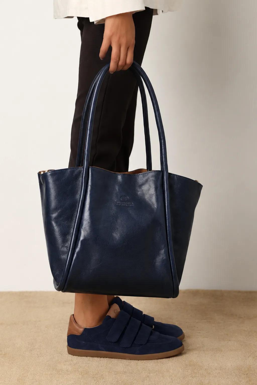 NALANI Shoulder Bag leather Dark Blue