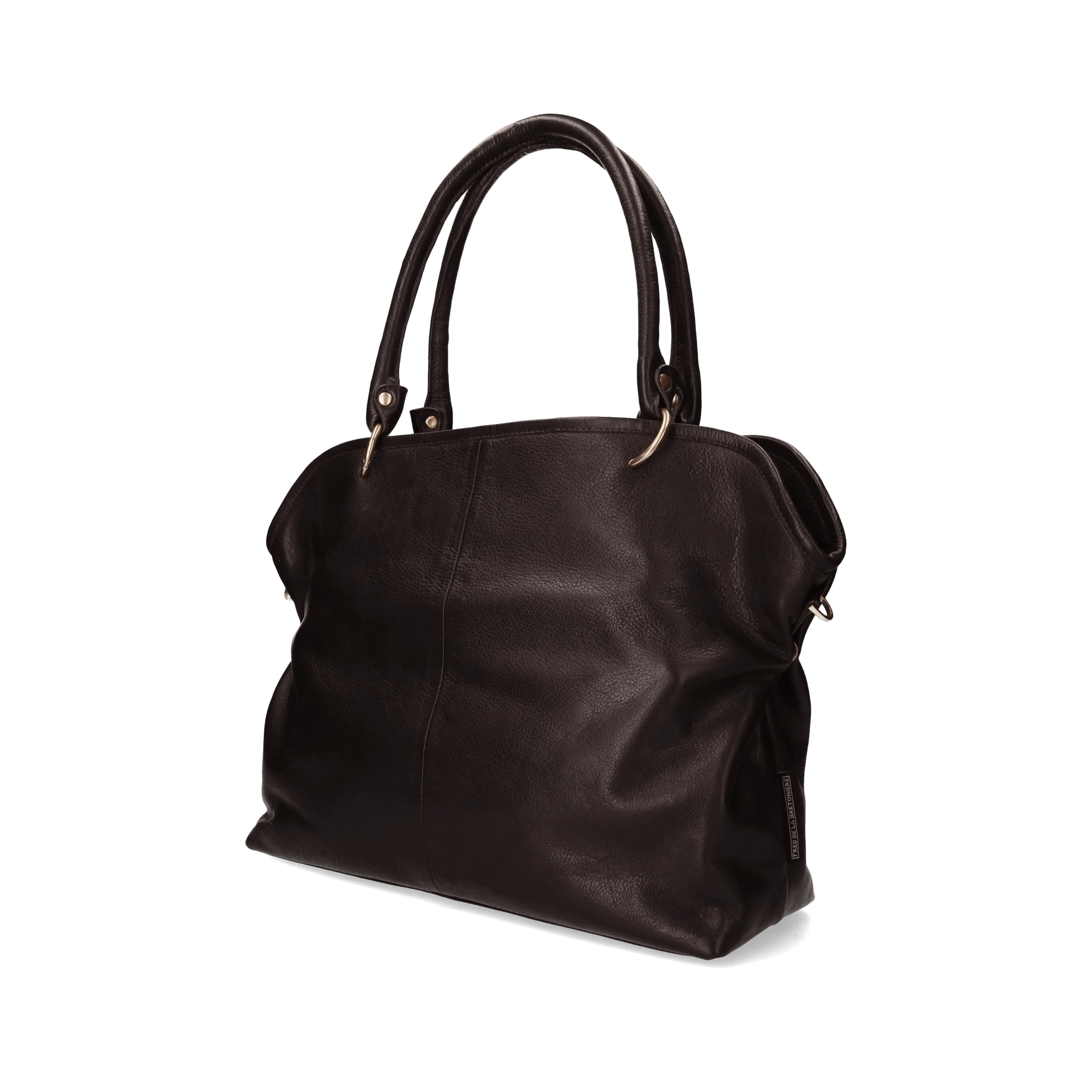 LENA PLAIN SHOULDERBAG nappa leather Dark Brown