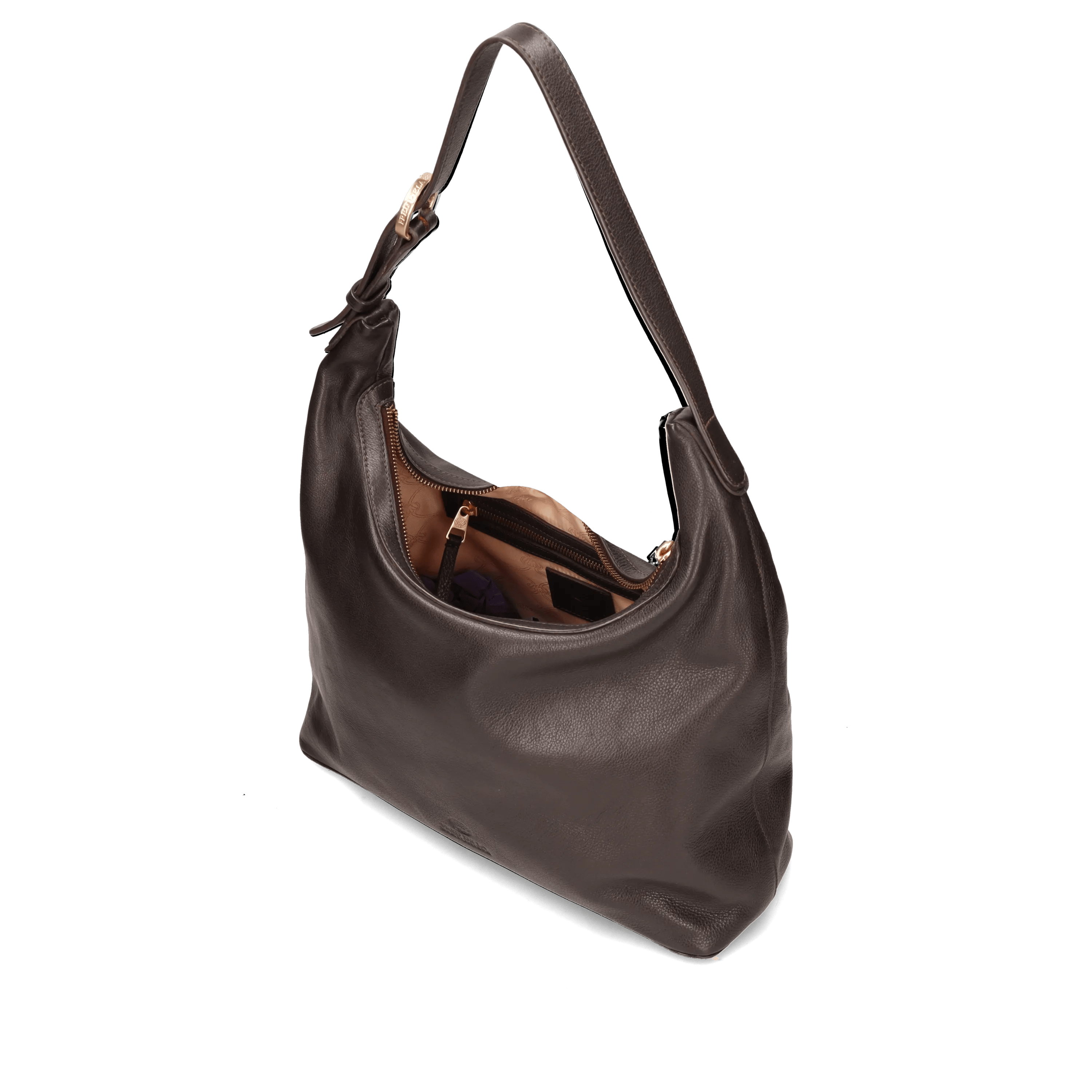 GABI HOBO SHOULDERBAG nappa leather Dark Brown