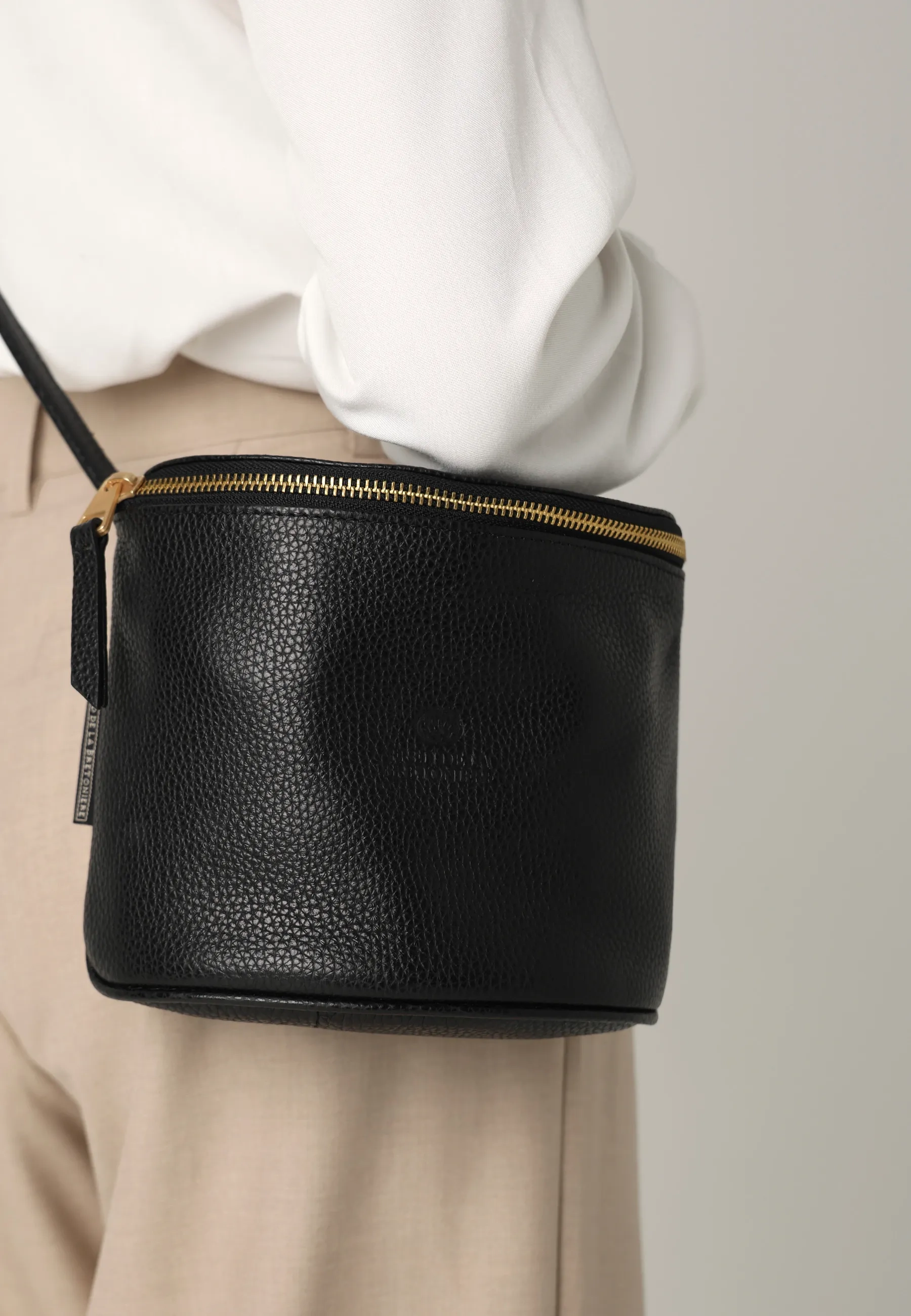 Marianneke Crossbodytas Leer Zwart