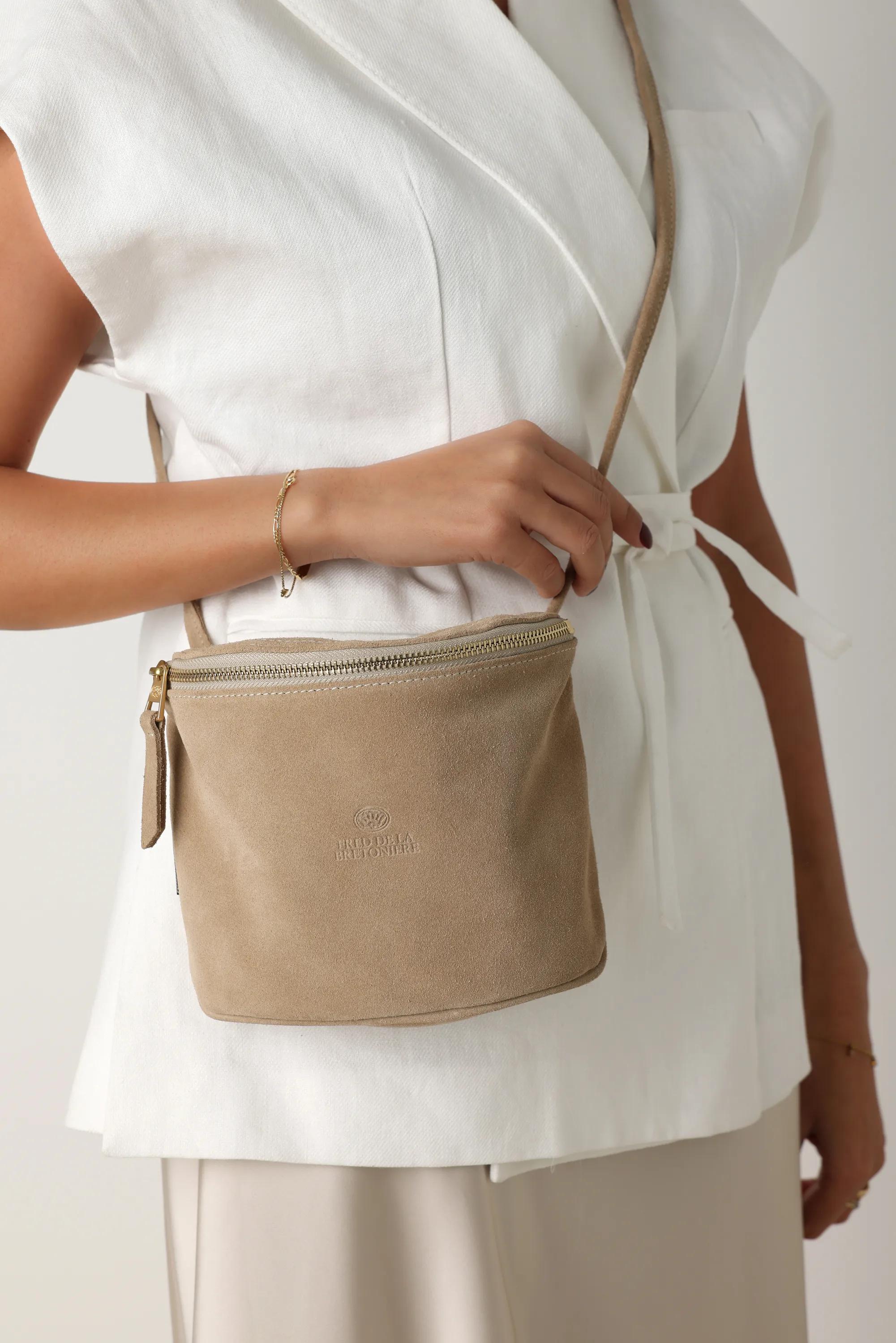 Marianneke crossbody Suède Beige