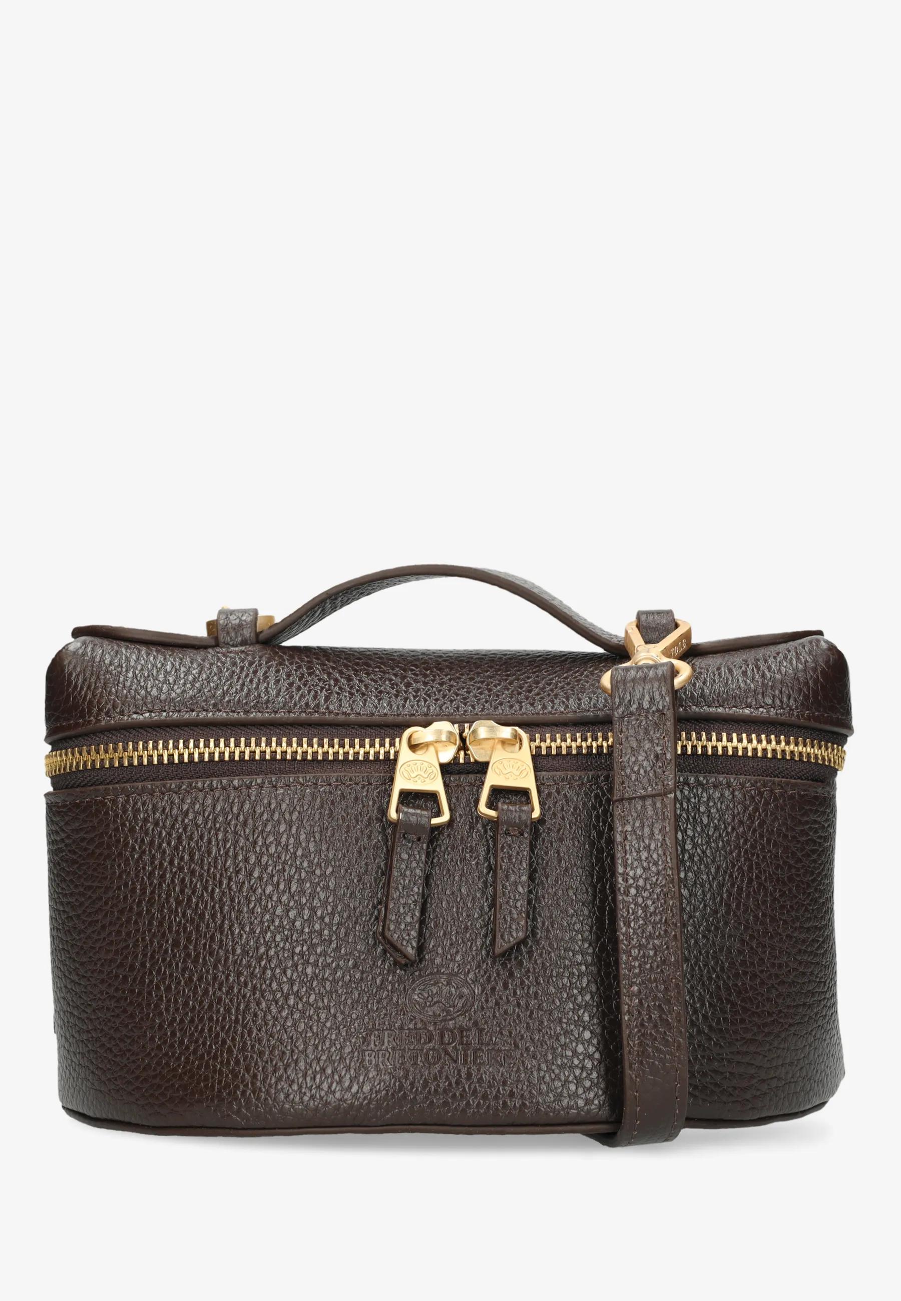 Lori Crossbody Aus Genarbtem Leder Dunkelbraun