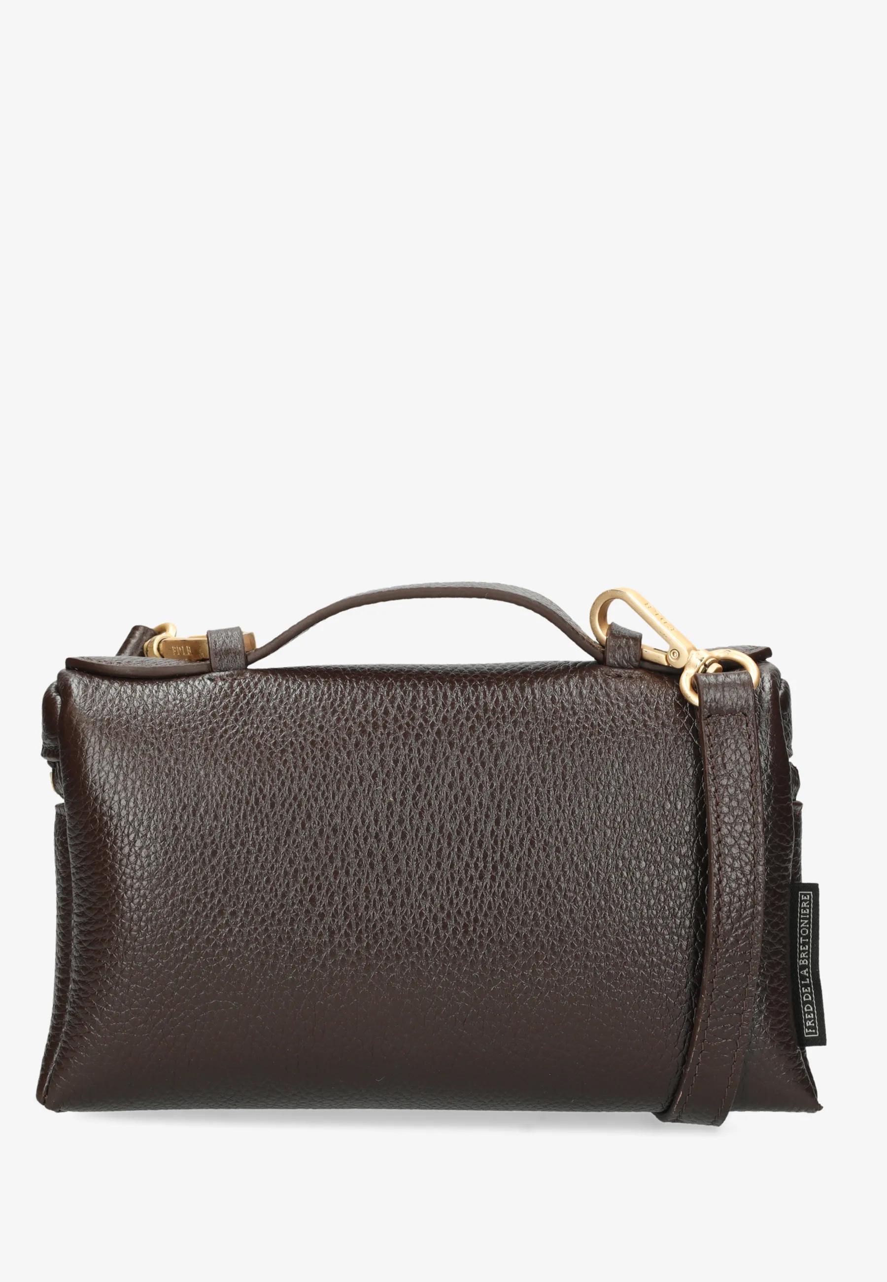 Lori Crossbody Aus Genarbtem Leder Dunkelbraun