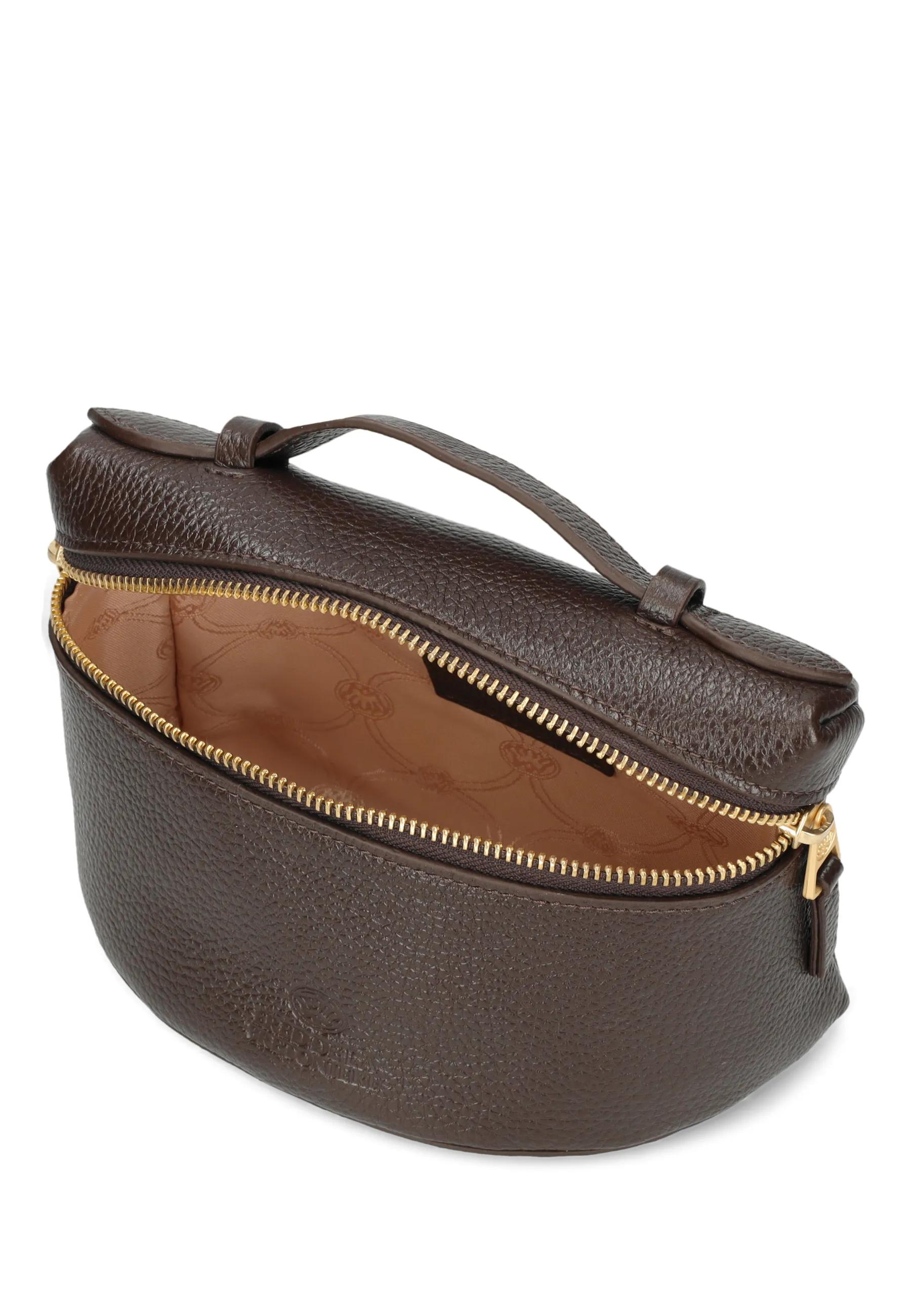 Lori Crossbody Aus Genarbtem Leder Dunkelbraun