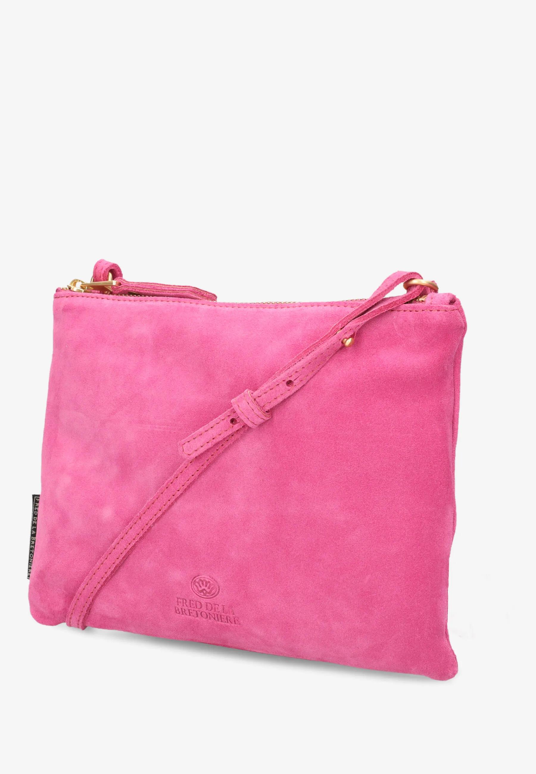 Bregje Crossbodytas Suède Fuchsia