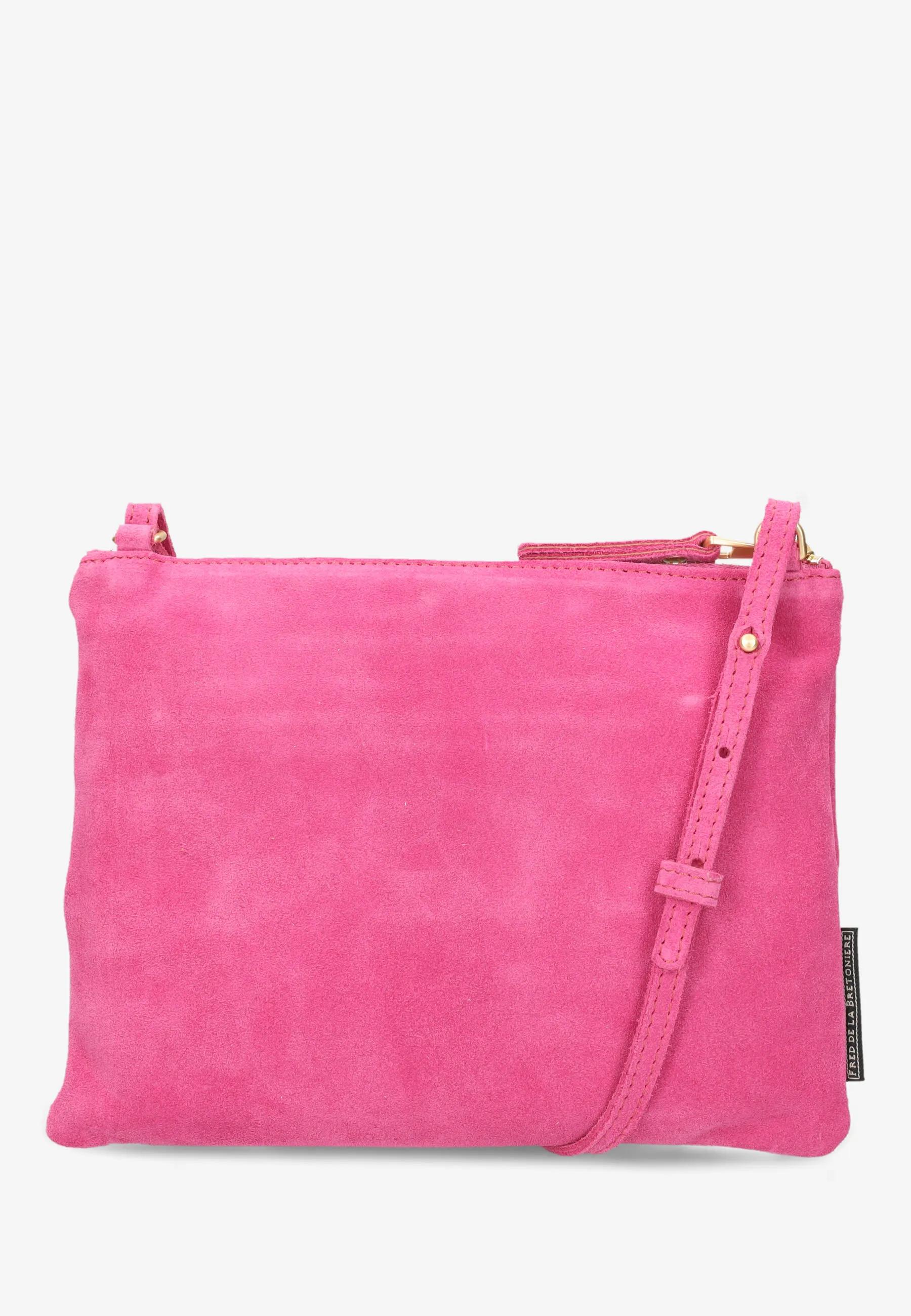 Bregje Crossbodytas Suède Fuchsia