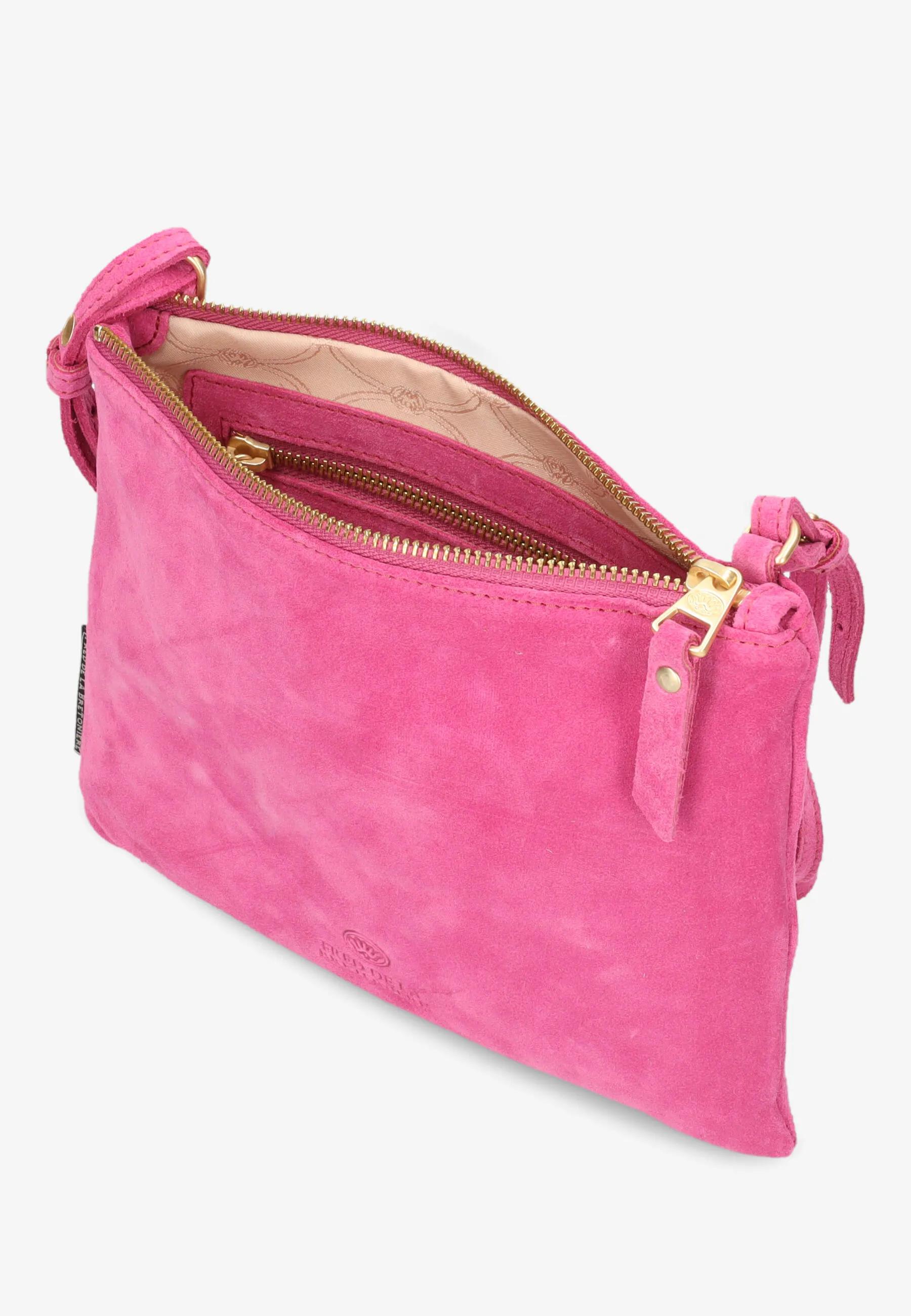 Bregje Crossbodytas Suède Fuchsia