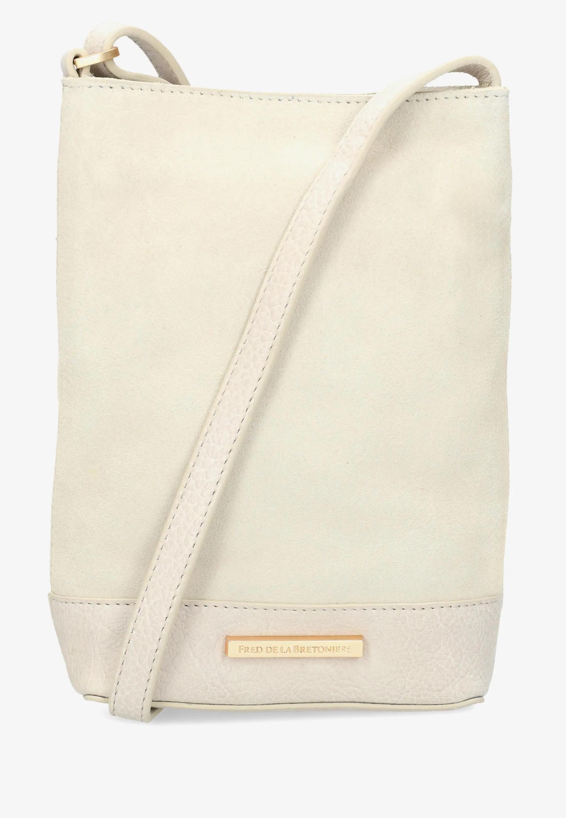 Vina Phonebag Leer/Suède Gebroken Wit
