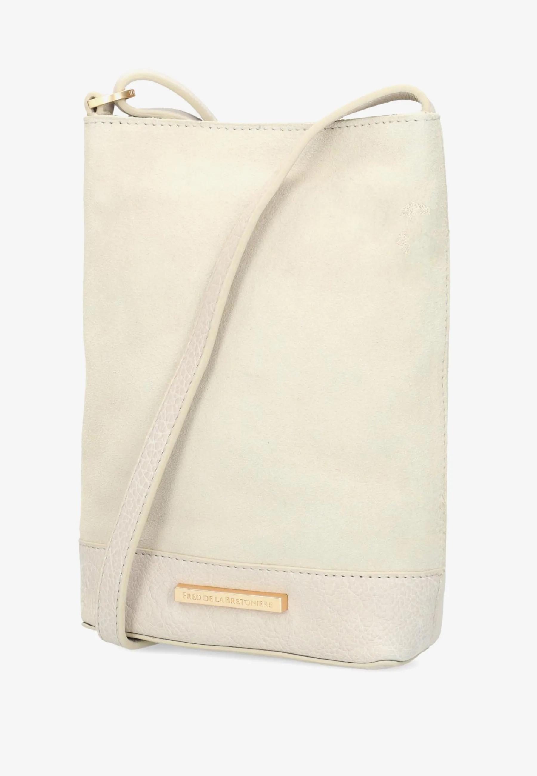 Vina Phonebag Leer/Suède Gebroken Wit