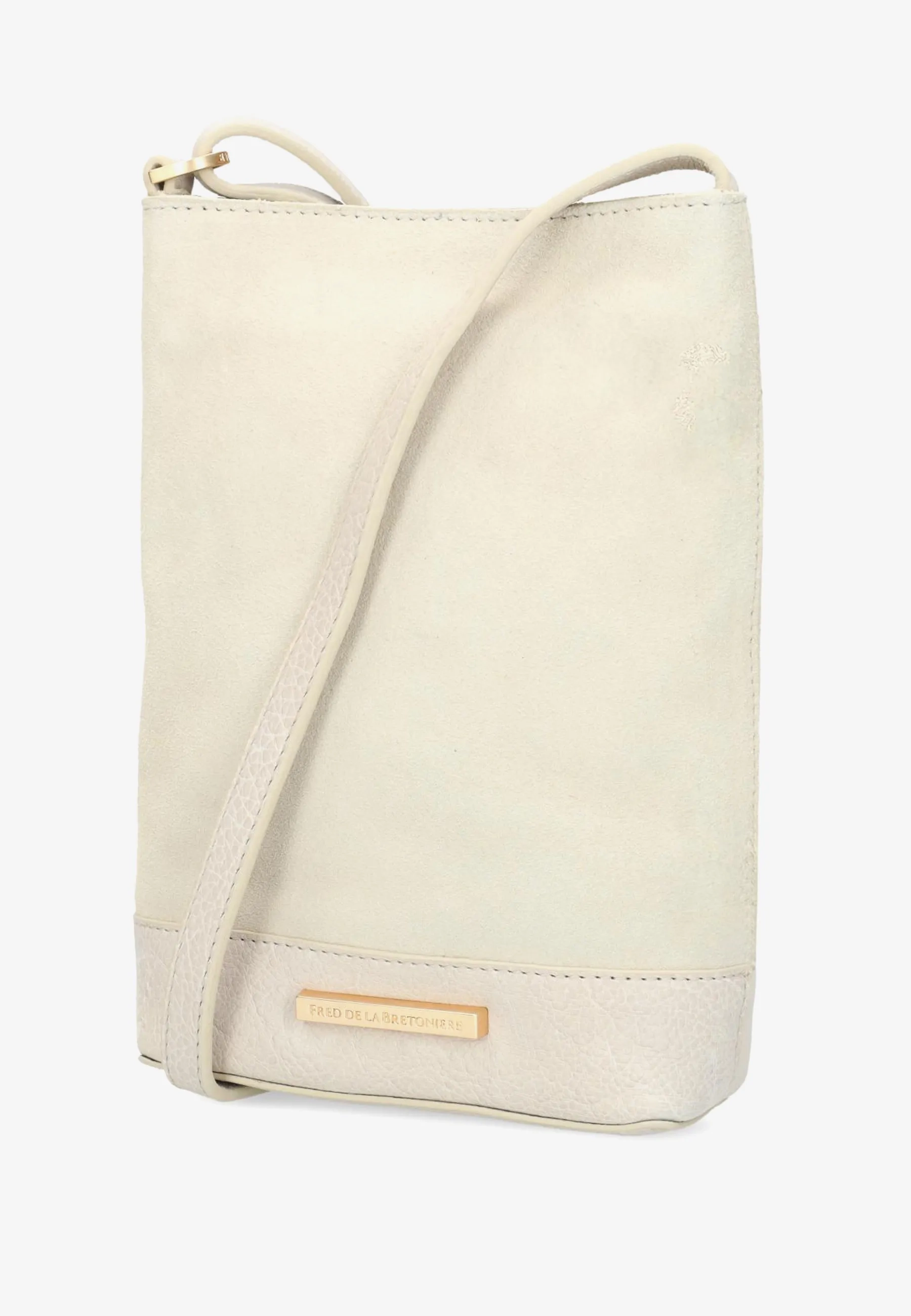 Vina Phonebag Leer/Suède Gebroken Wit