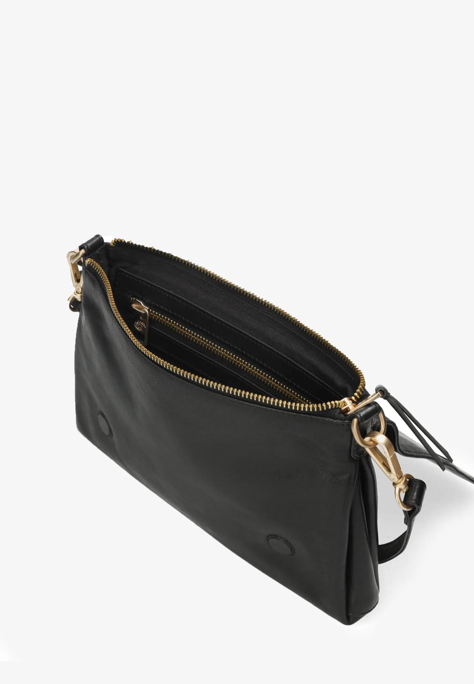 Noa Crossbody Leder Schwarz