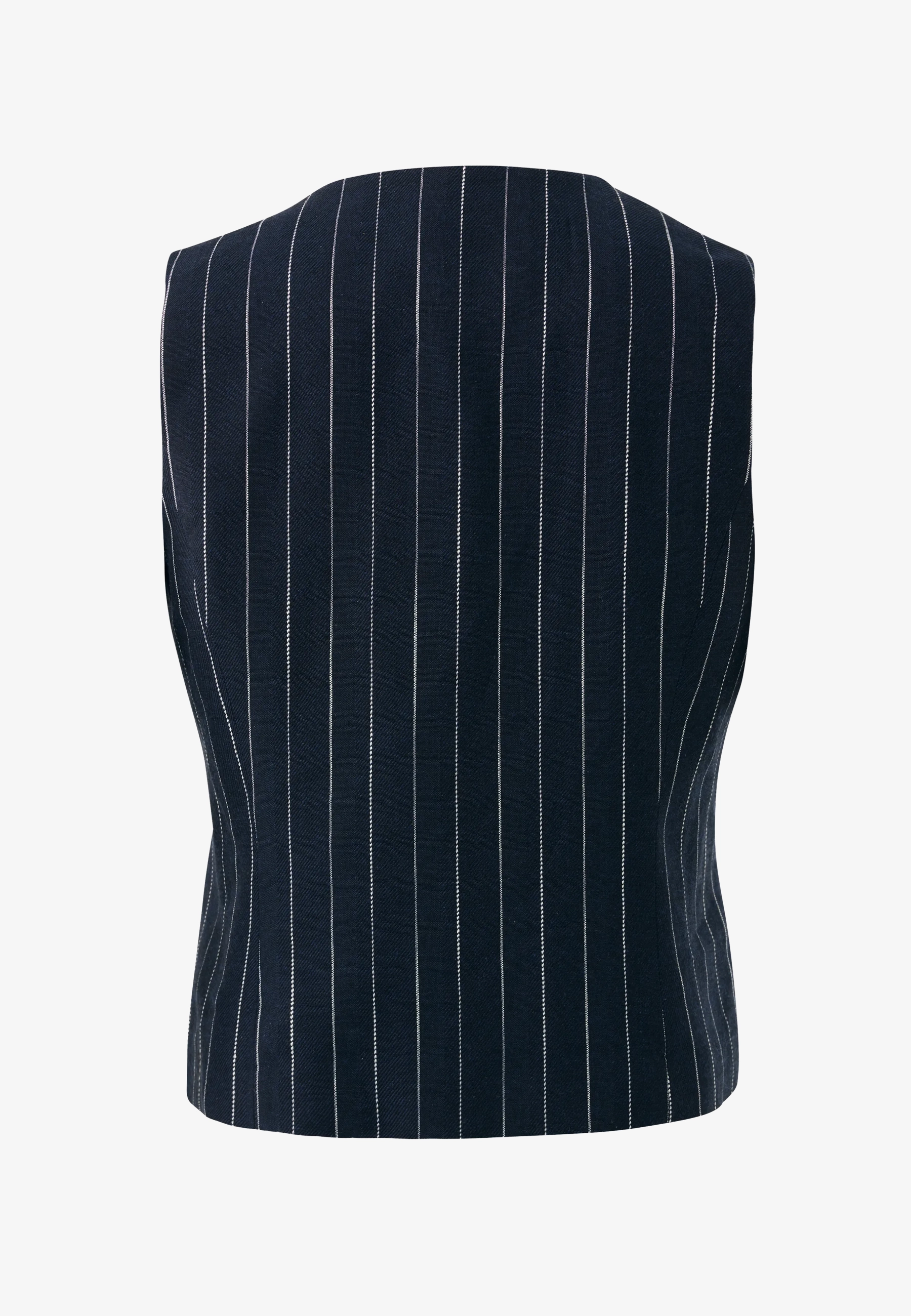 Gilet Met Krijtstreep Midnight Blue