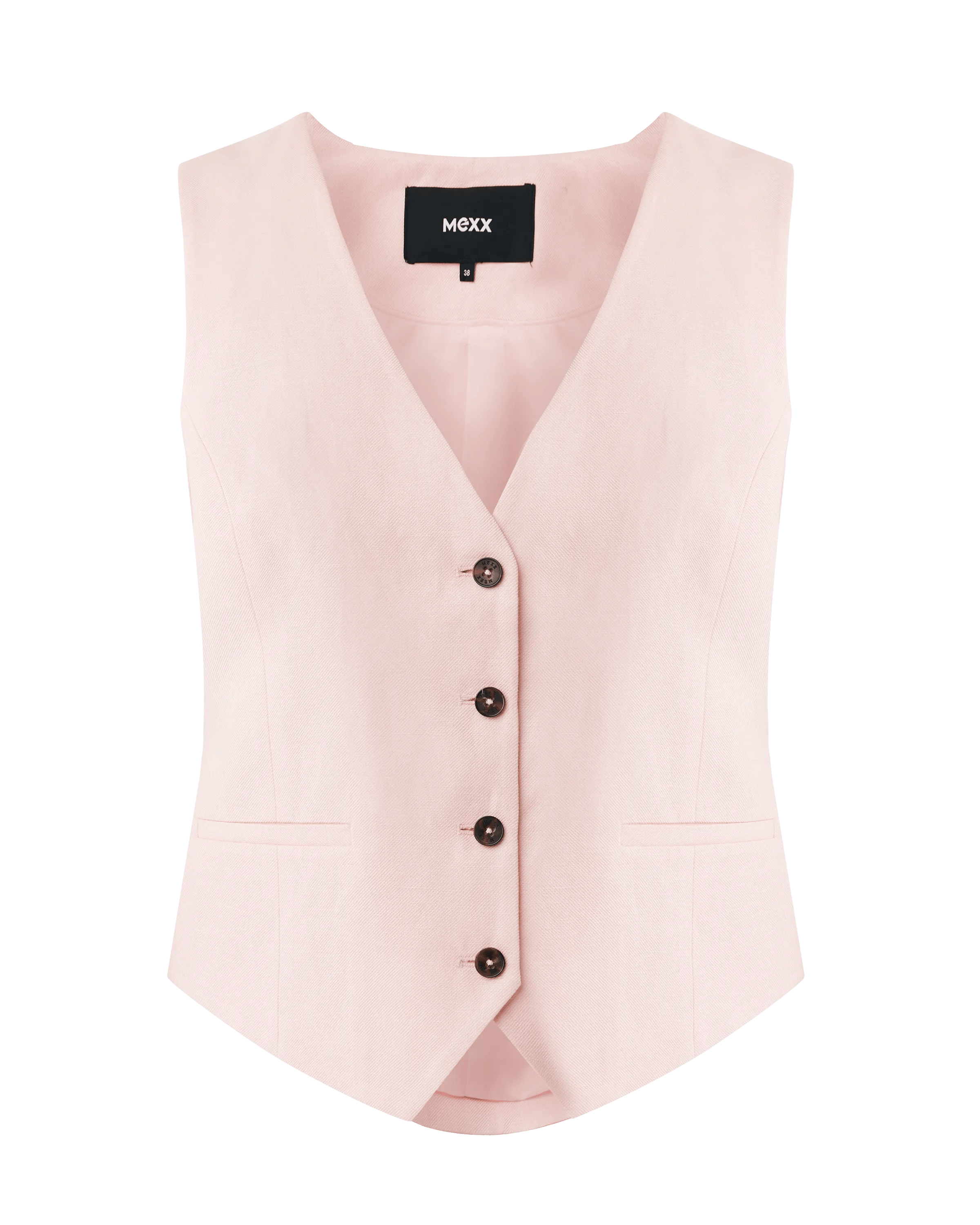 Linen Waistcoat Light Pink