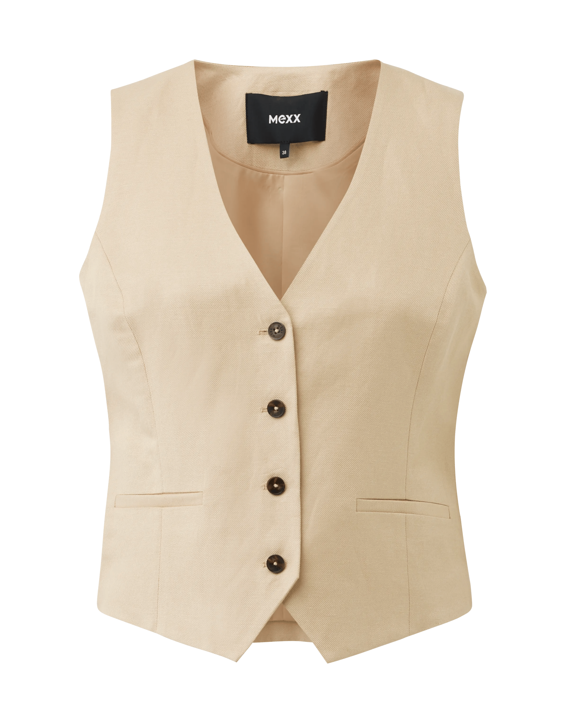 Leinenweste Hellbeige