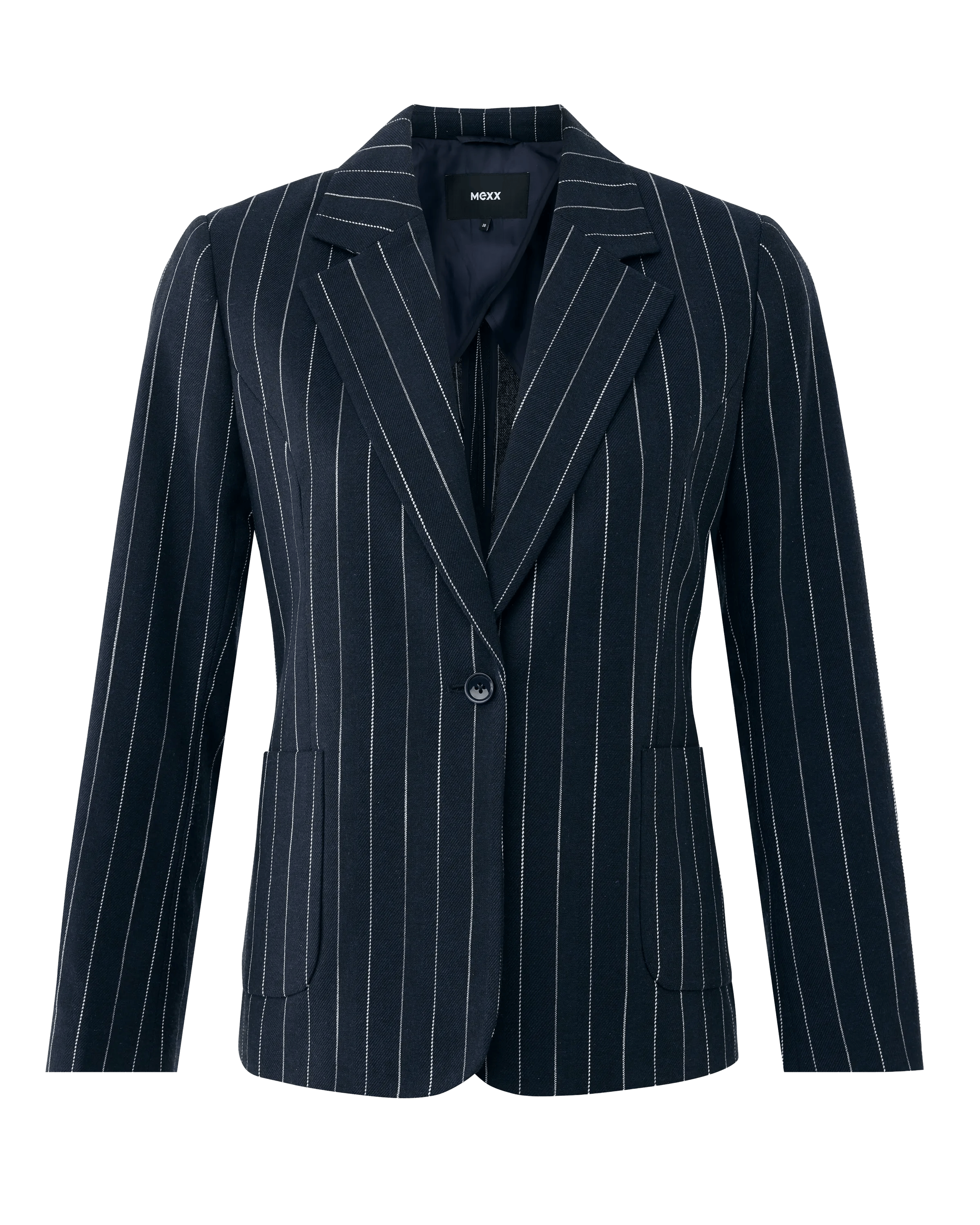 Nadelstreifen-Blazer Mitternachtsblau