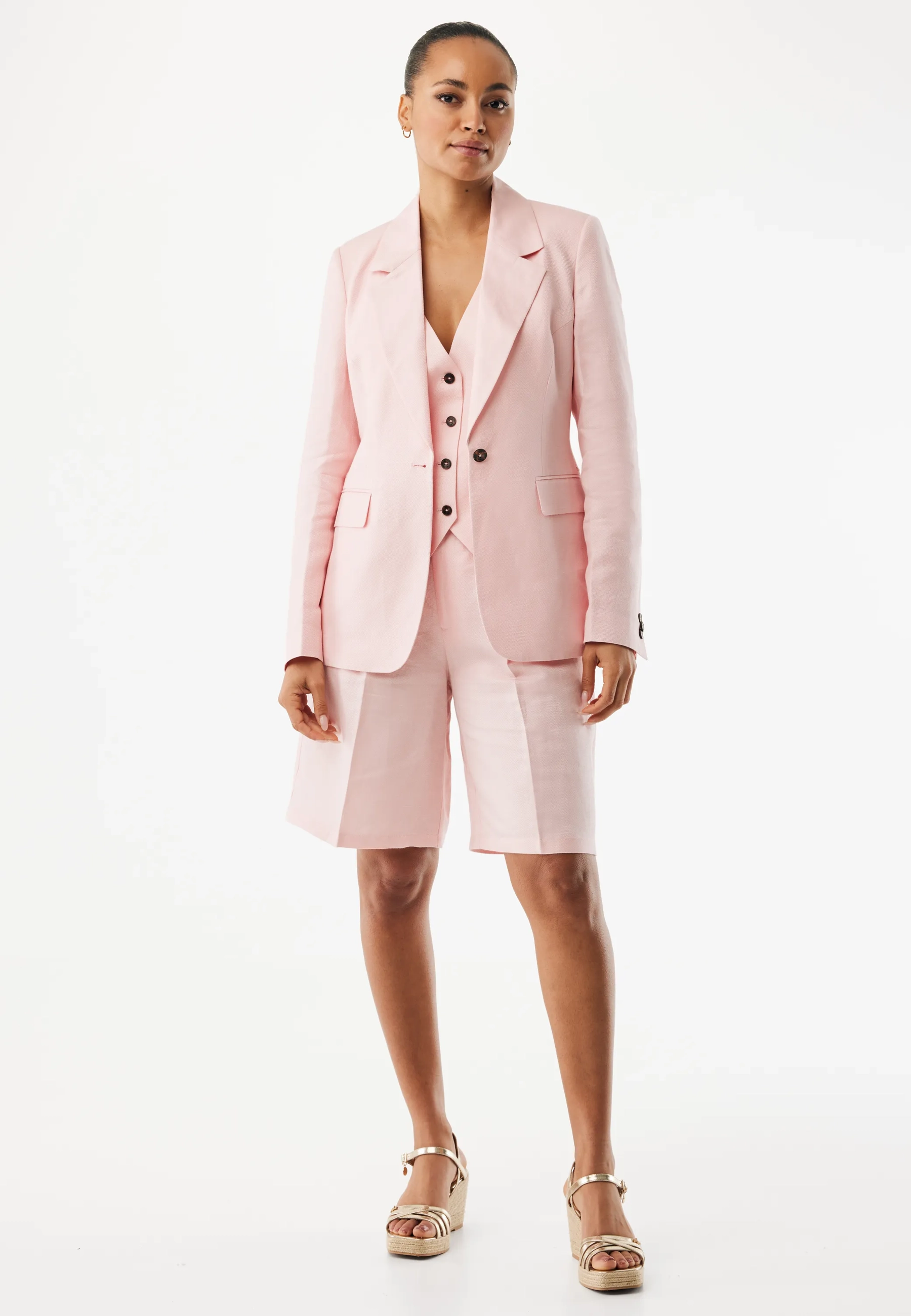 Linen Blazer Light Pink