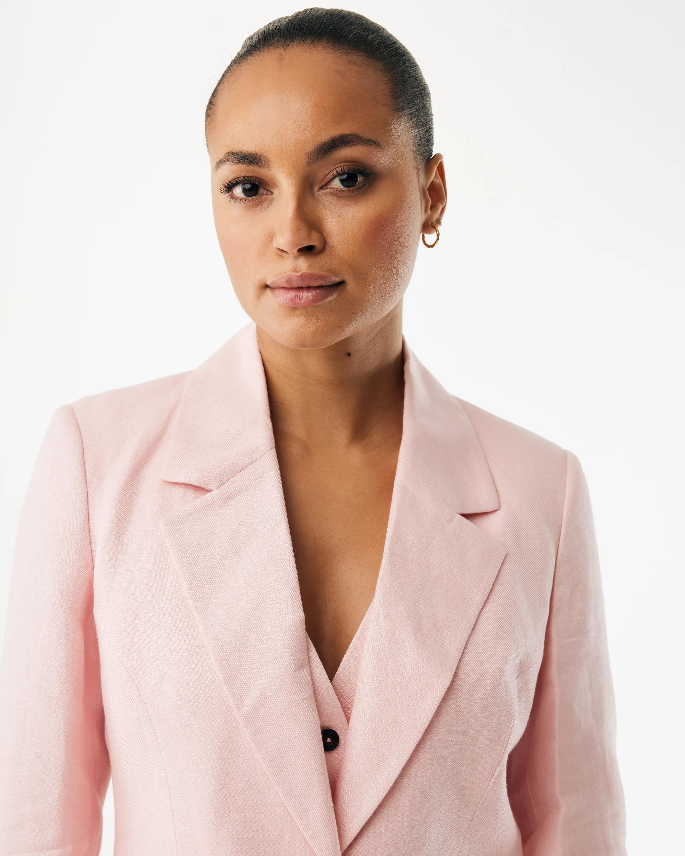 Linen Blazer Light Pink