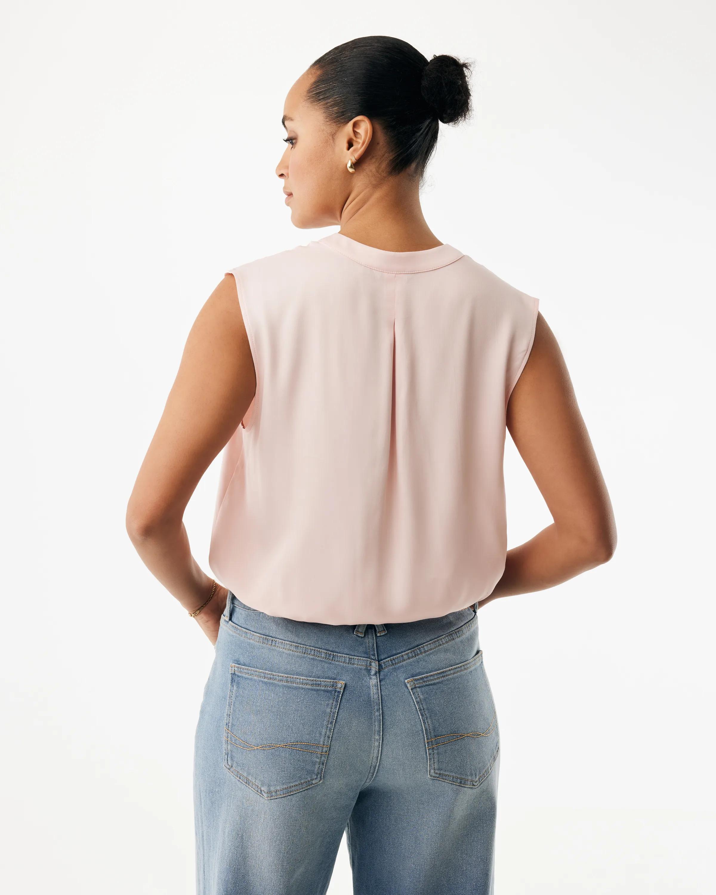 Violet Satinbluse Hellrosa