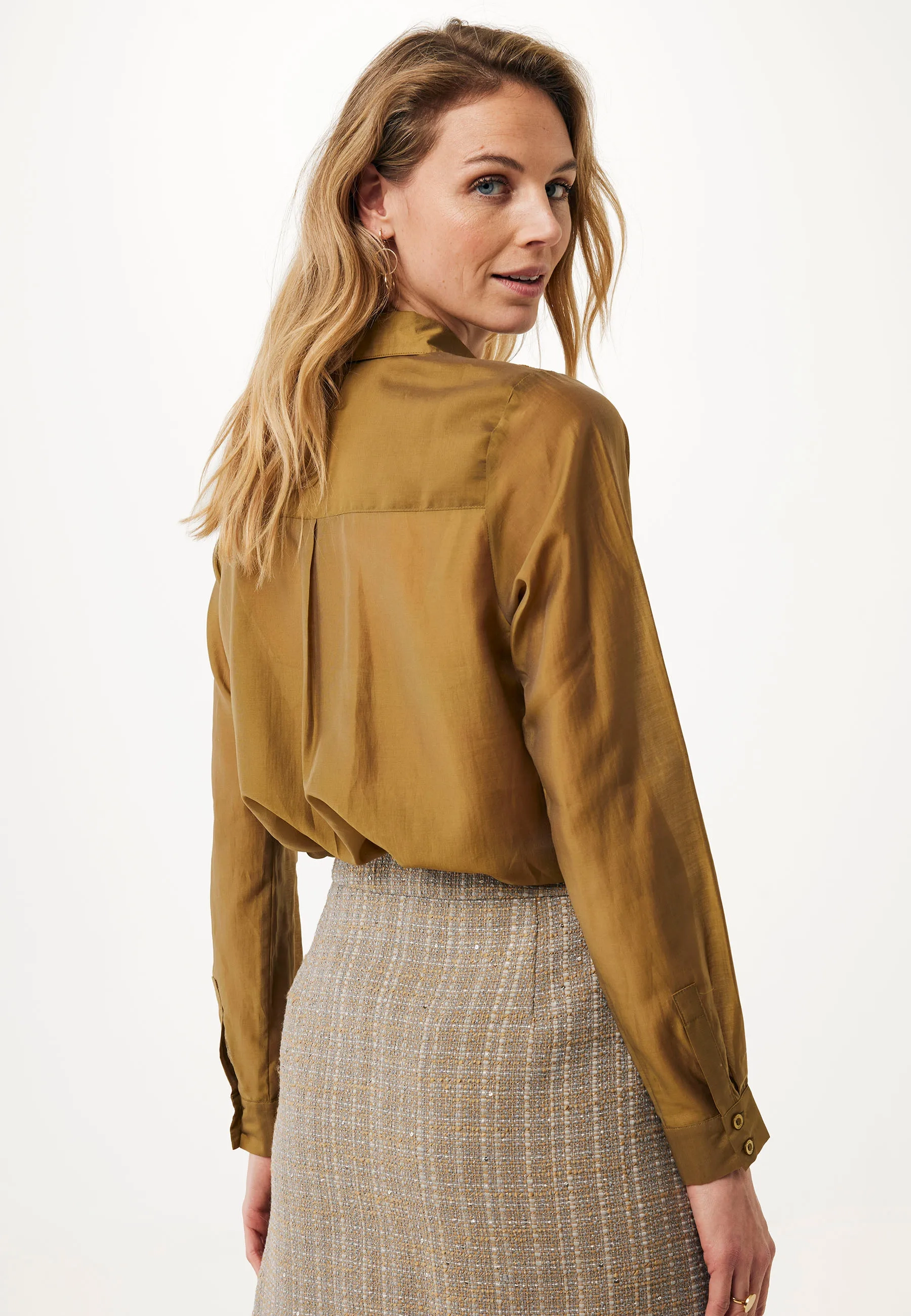 Chamomile Tencel blouse Woods green