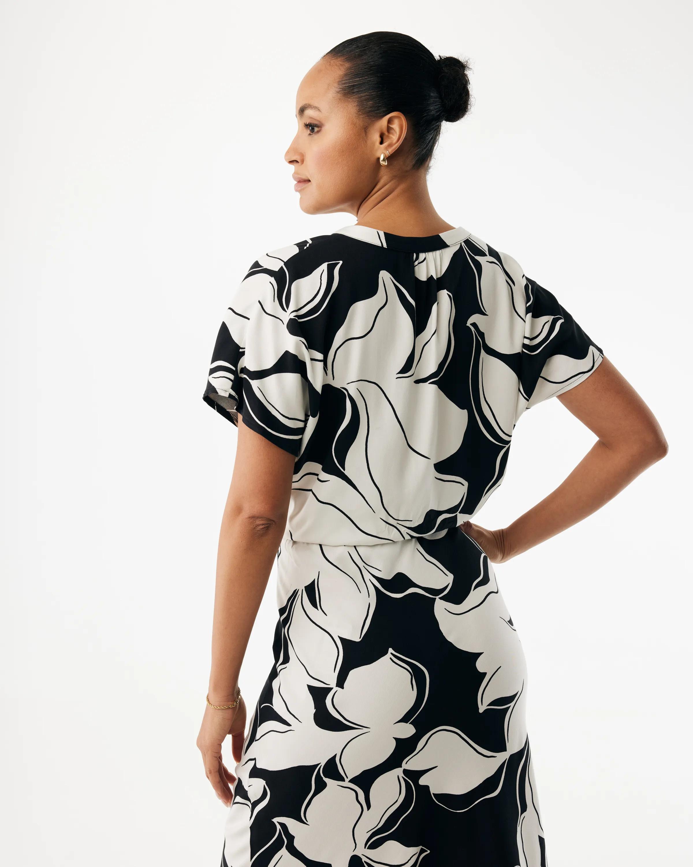 Petulia Print Bluse Schwarz Weib