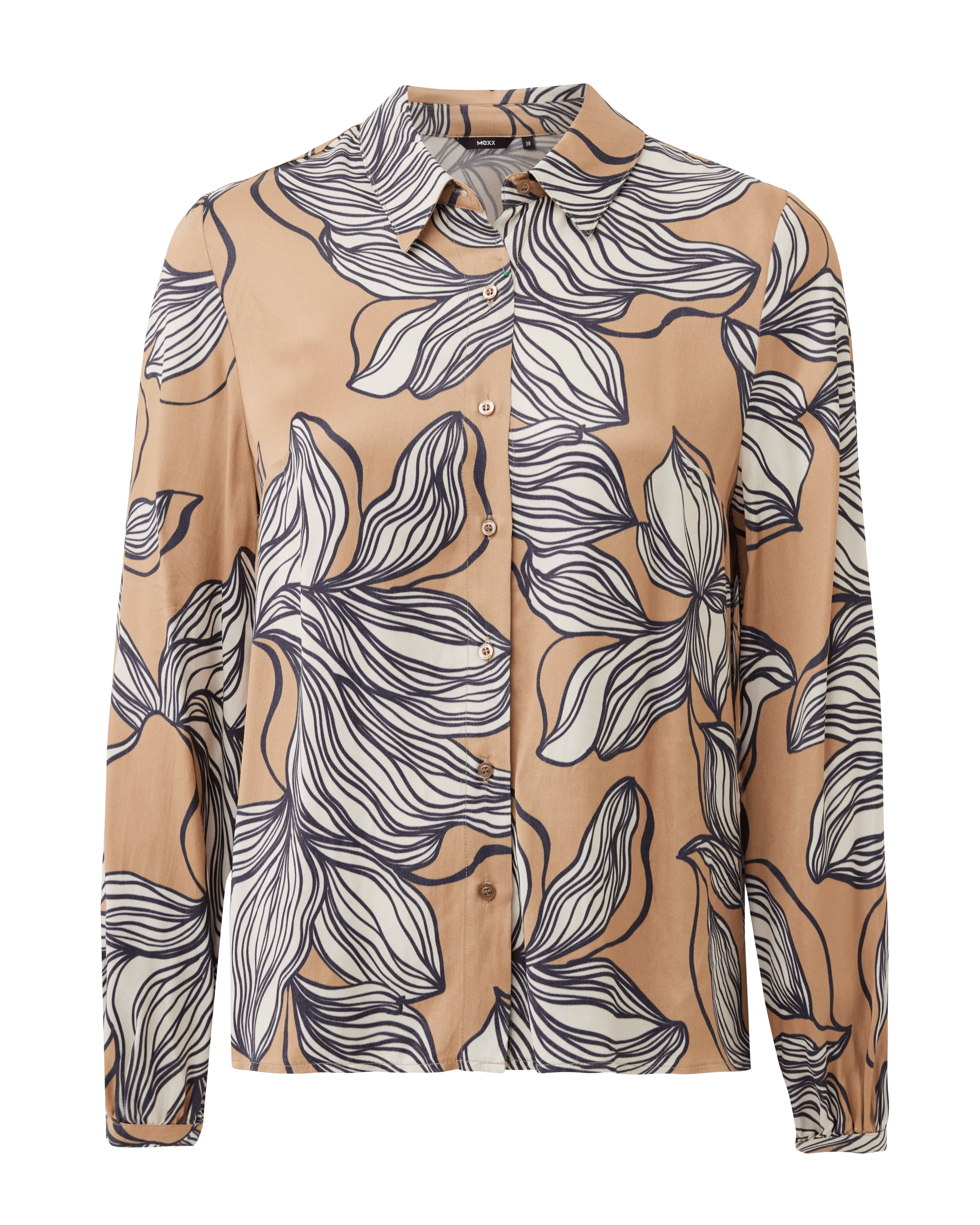 Graphic Flower Print Blouse Multicolor