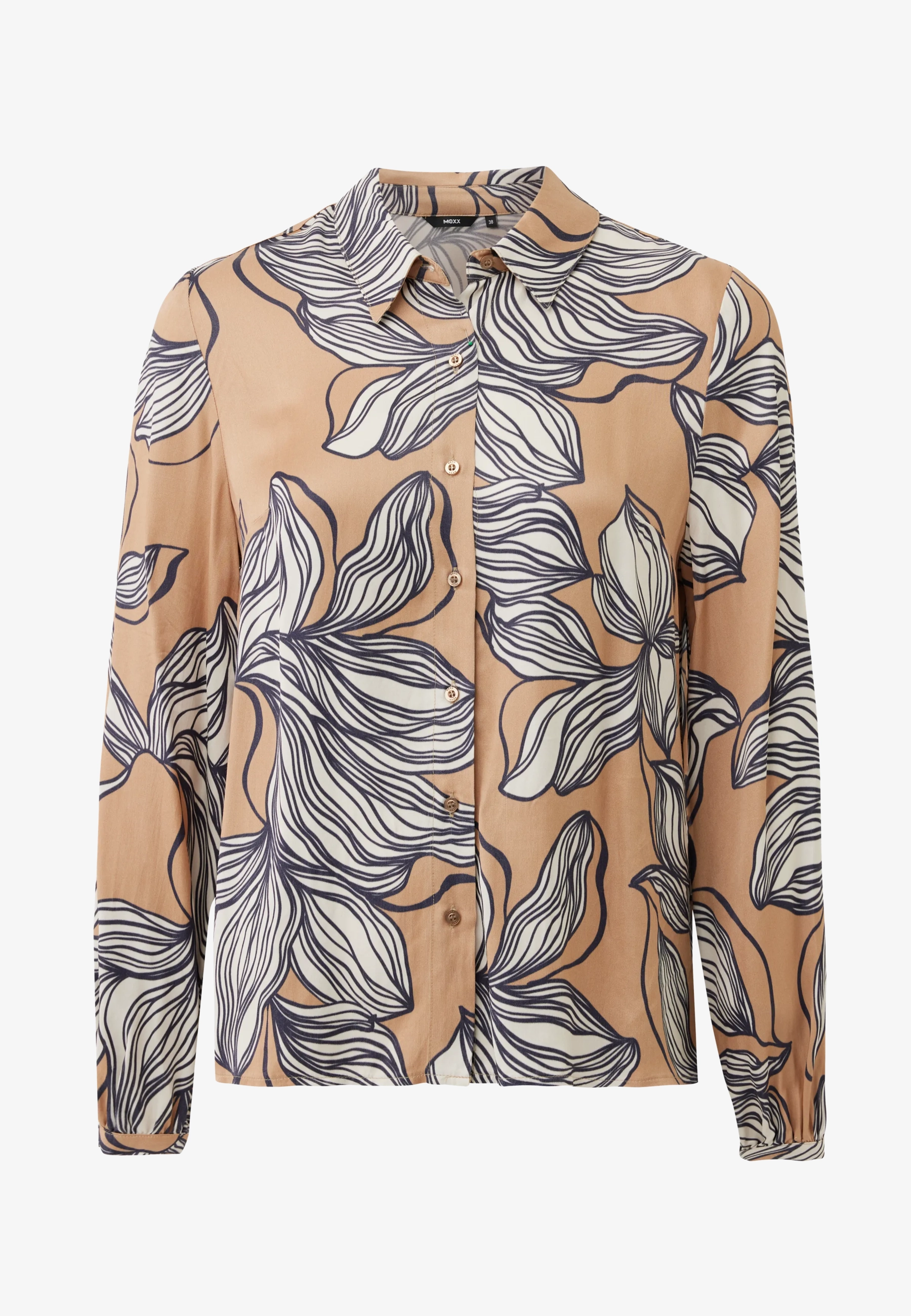 Graphic Flower Print Blouse Multicolor