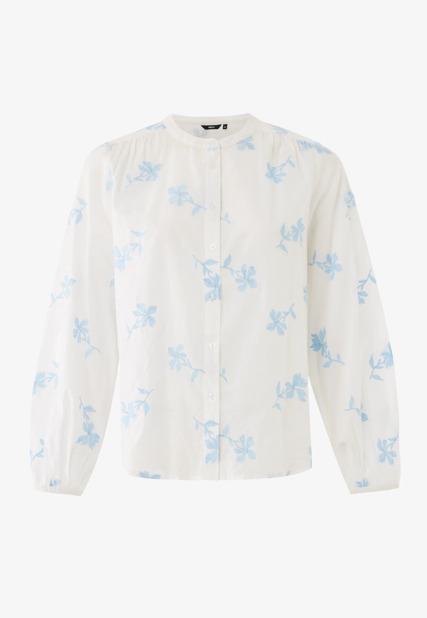 Flower Embroidery Blouse White