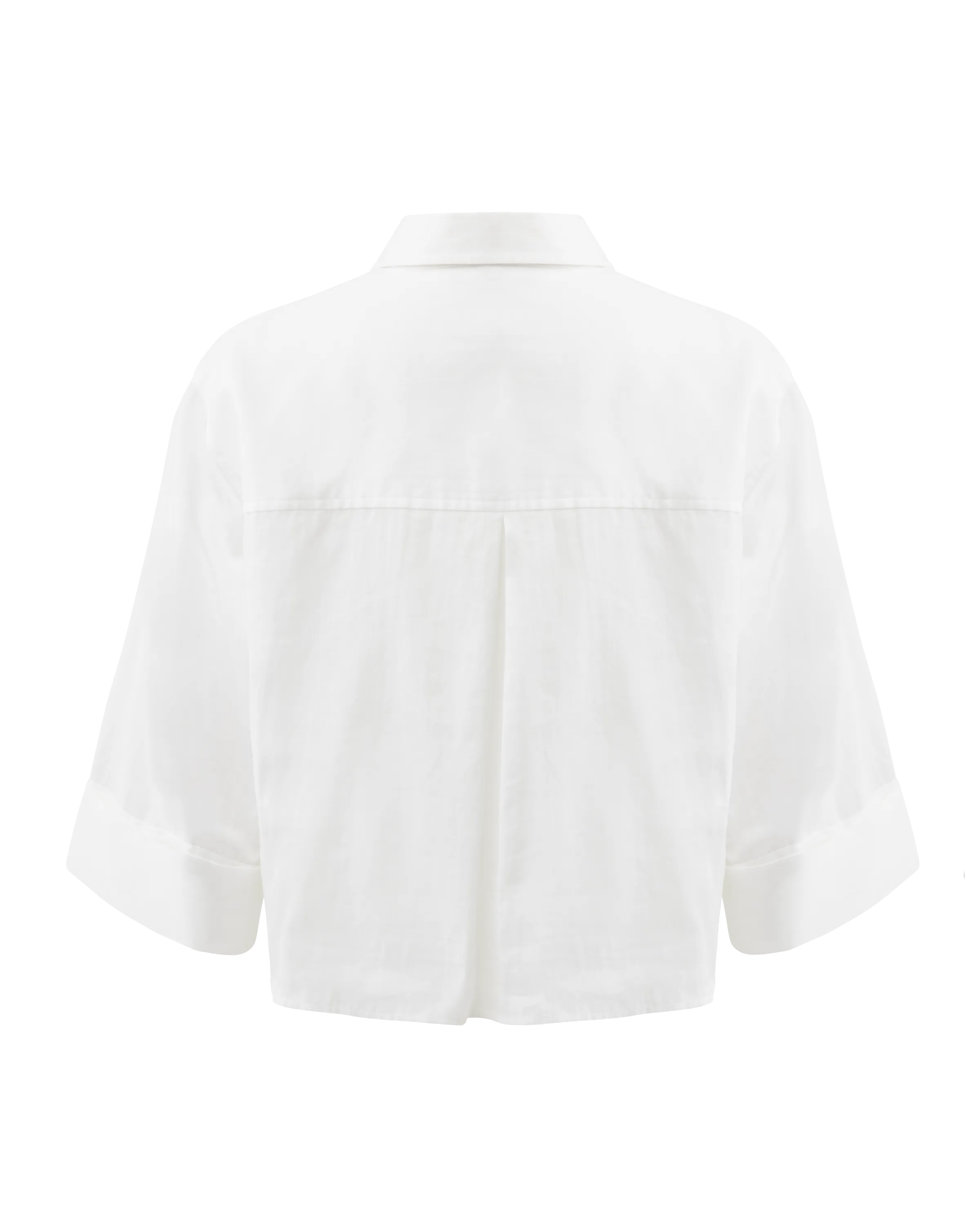 Boxy Popeline-Bluse Weiß