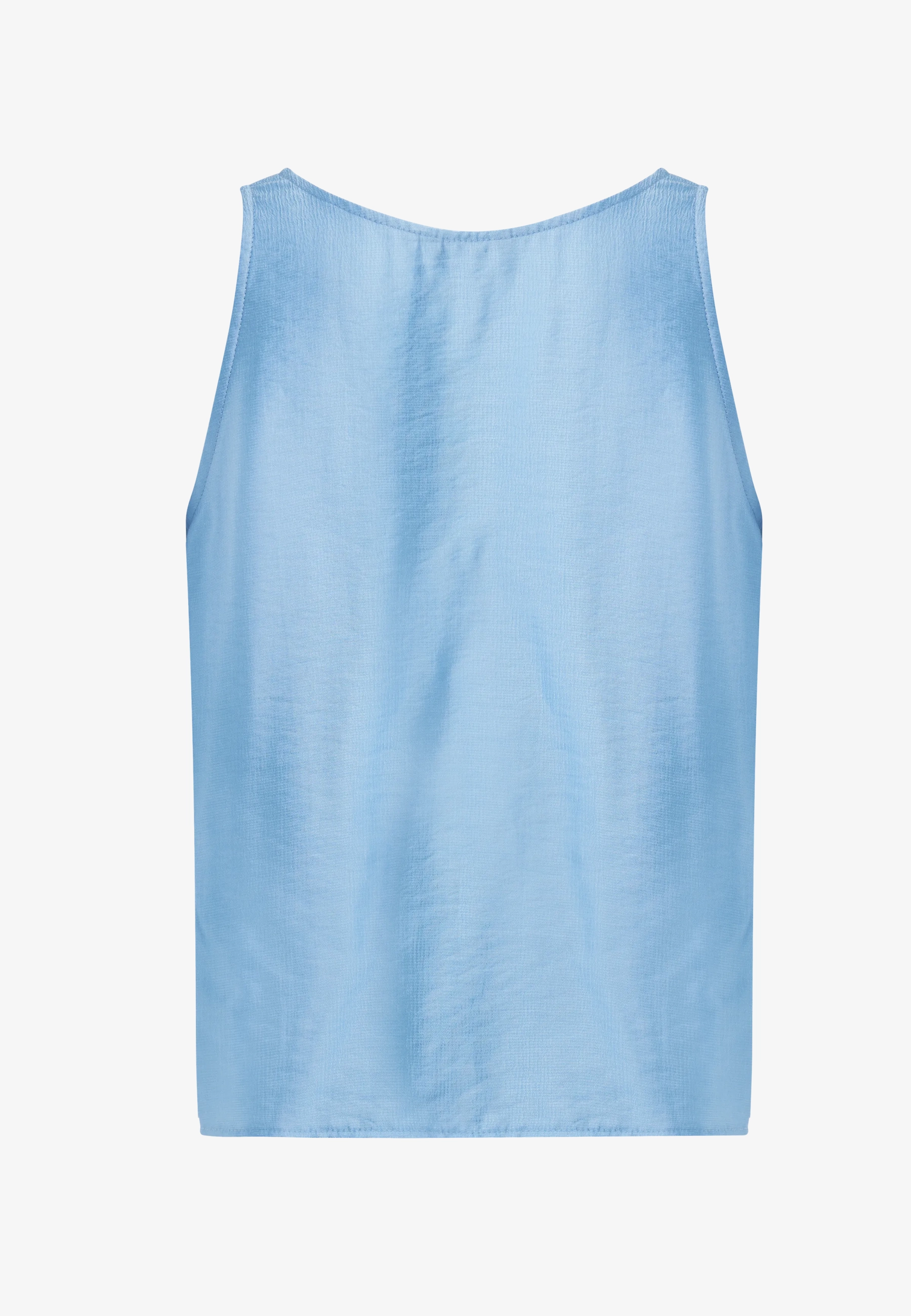 Satijnen mouwloze blouse Felblauw