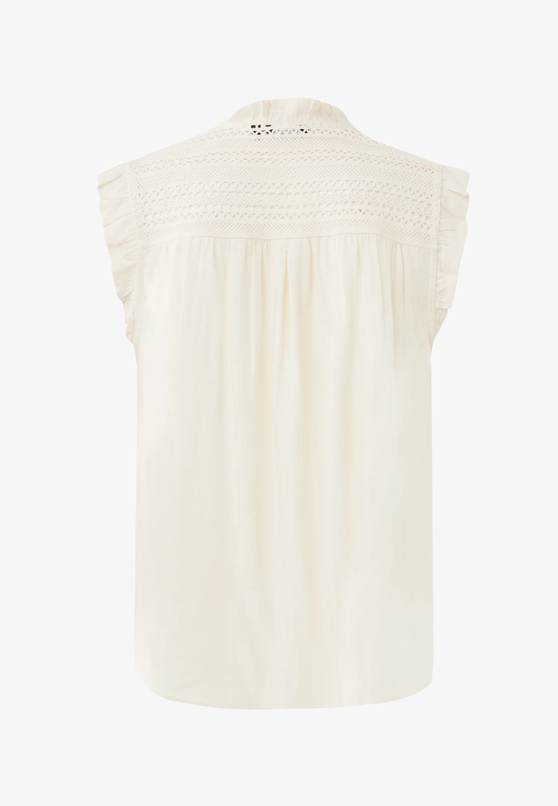 Linnenmix slub blouse Gebroken wit