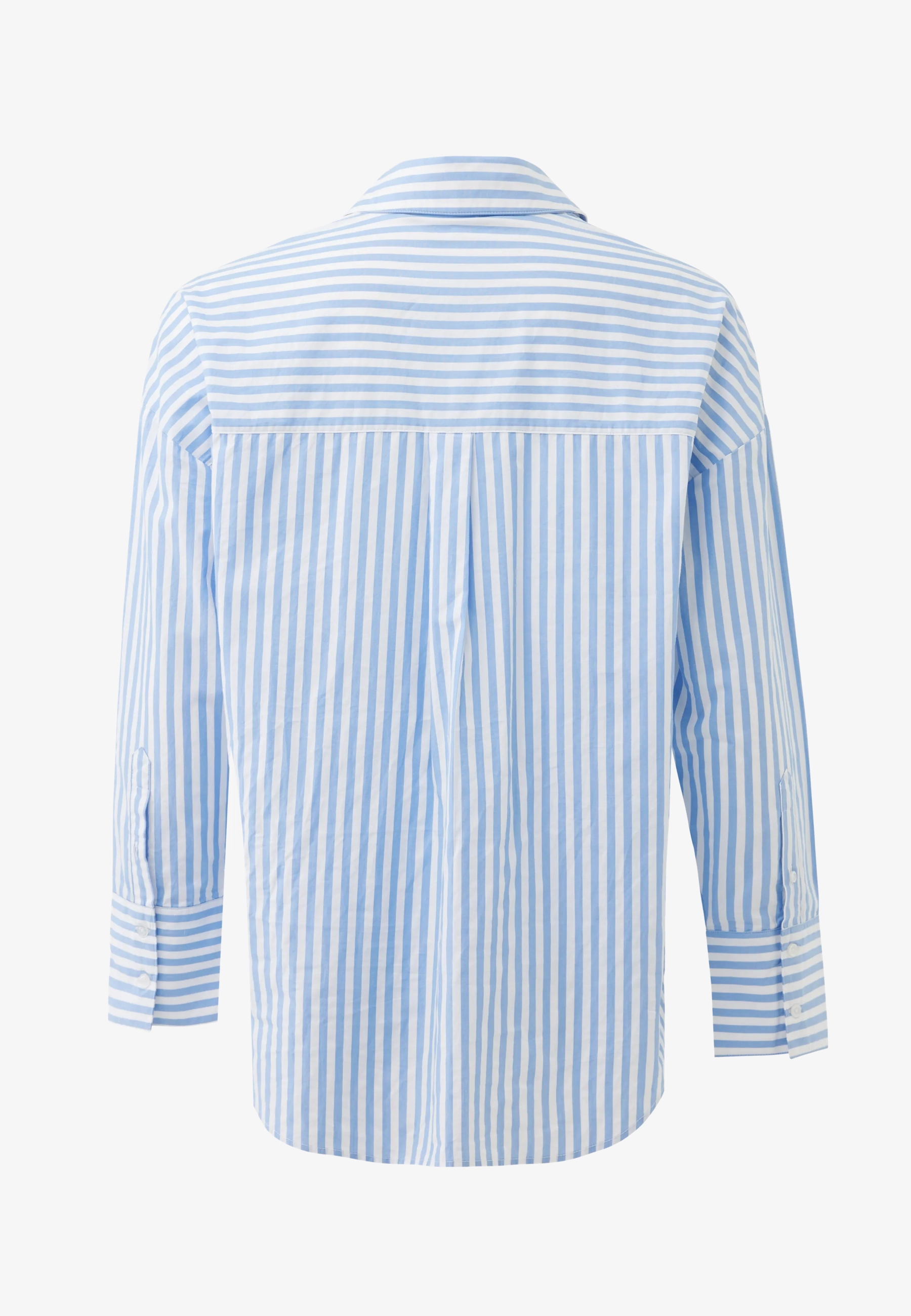 Gestreepte poplin blouse Felblauw