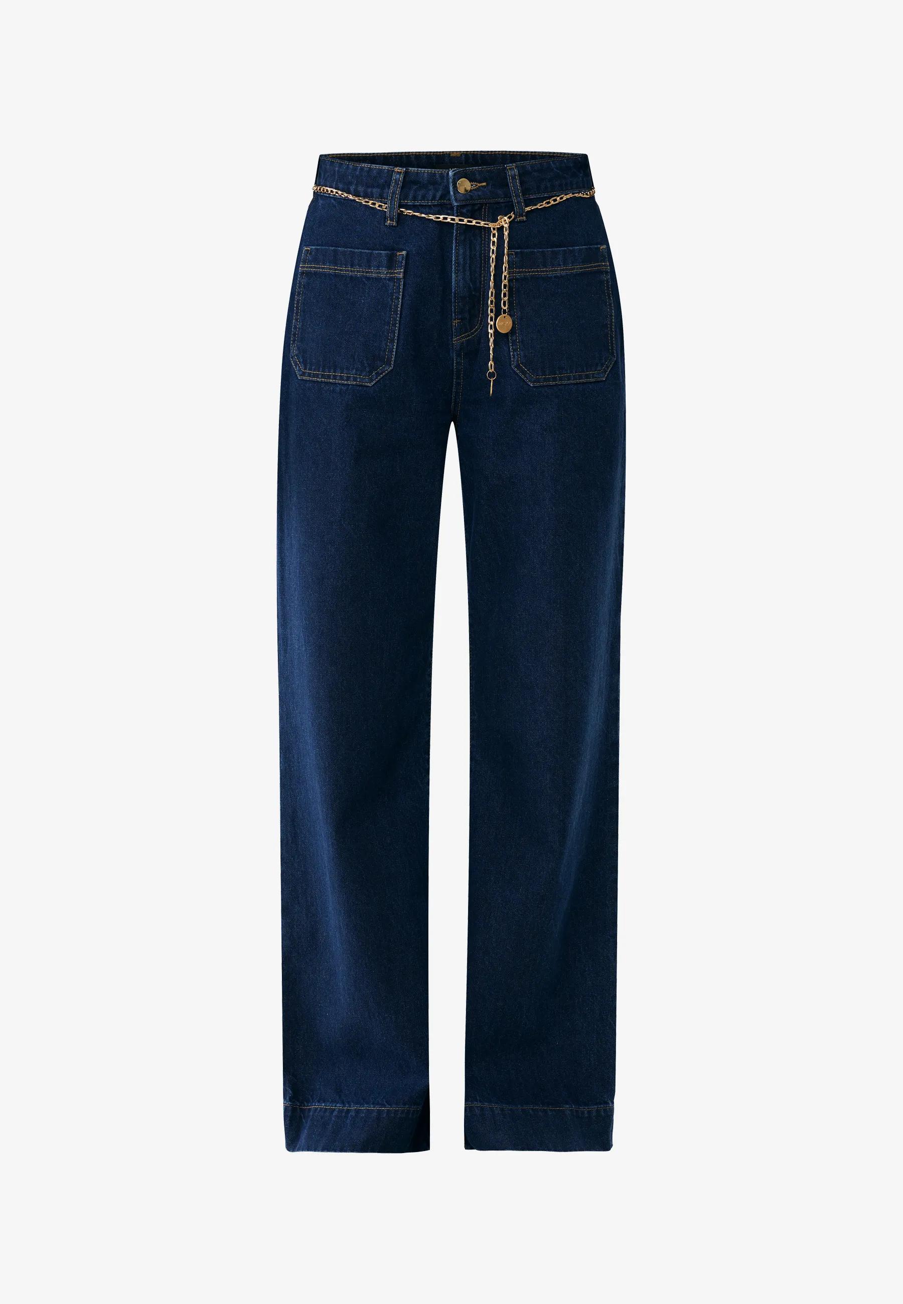 Wide-Leg Jeans Blue Stone
