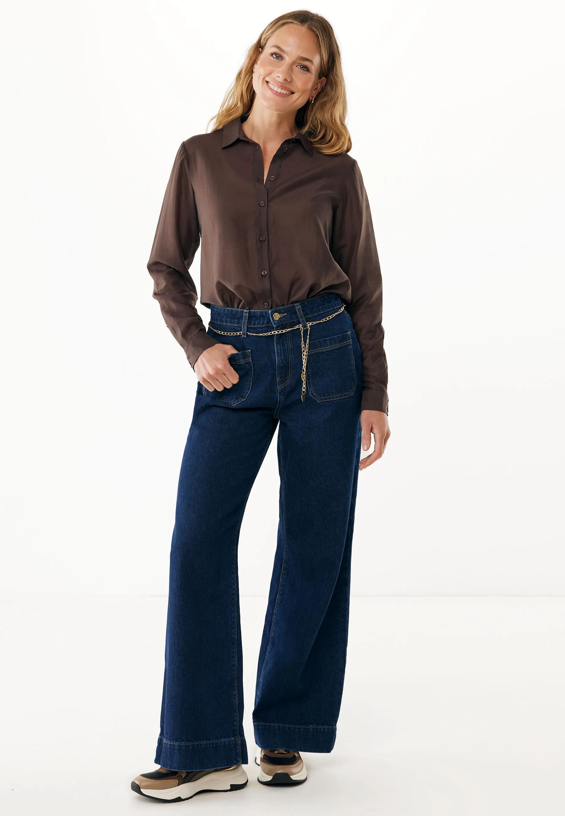 Wide-Leg Jeans Blue Stone