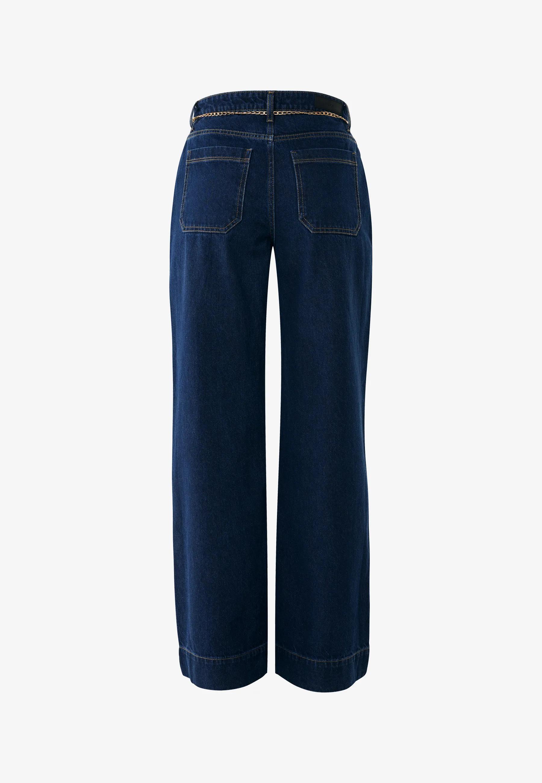 Wide-Leg Jeans Blue Stone