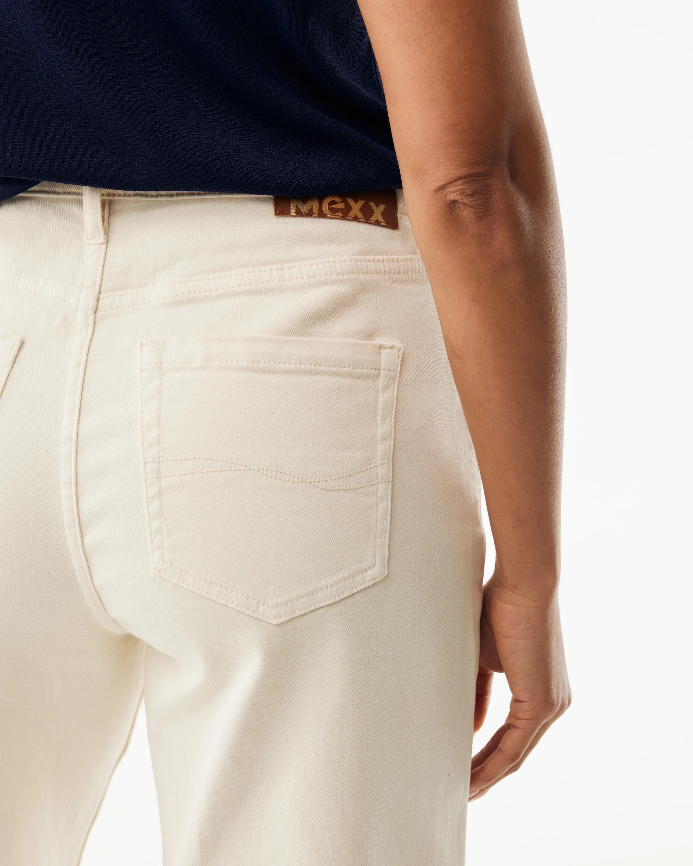 Denimhose Wide Leg Mit Flechtgürtel Offwhite