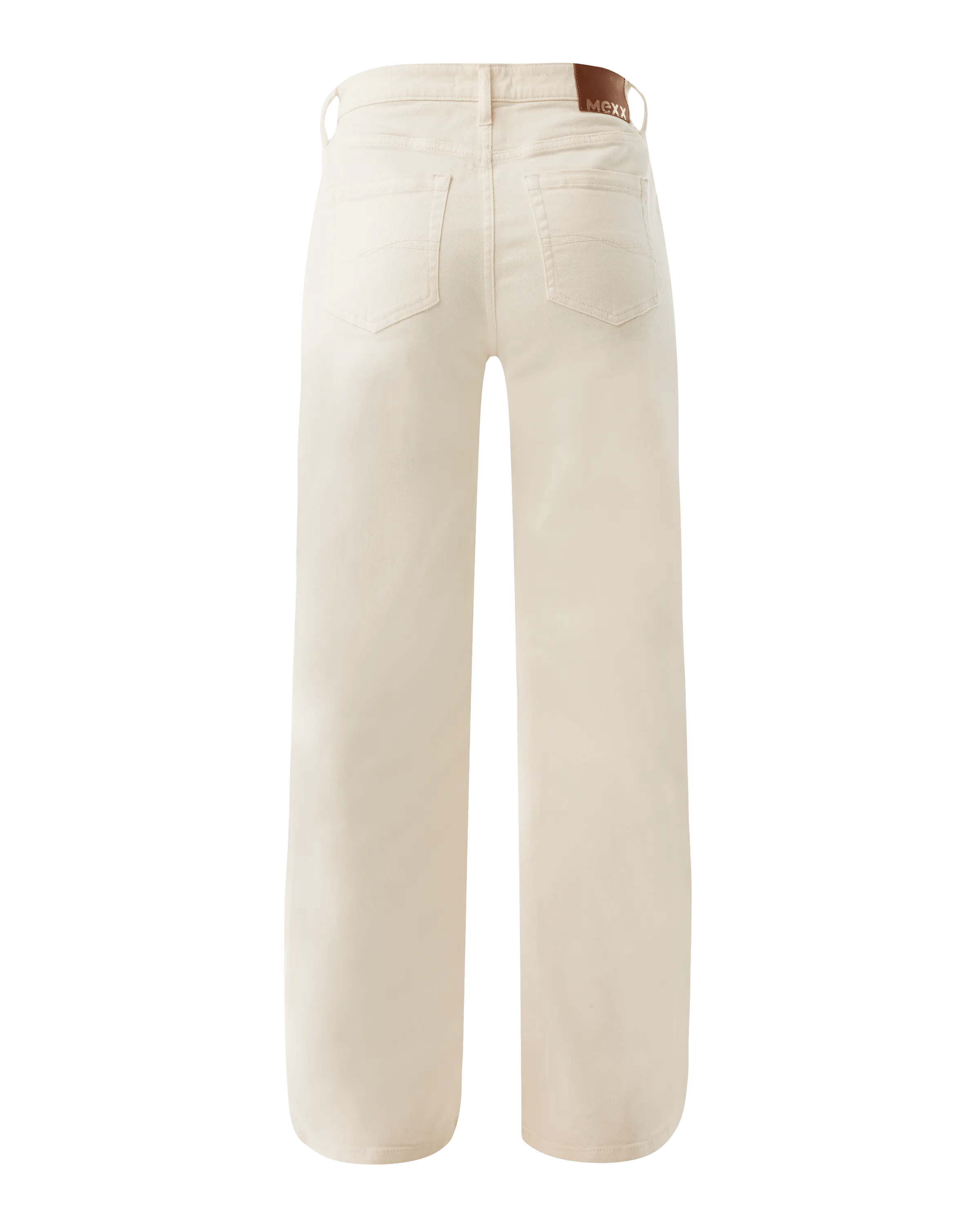 Denimhose Wide Leg Mit Flechtgürtel Offwhite