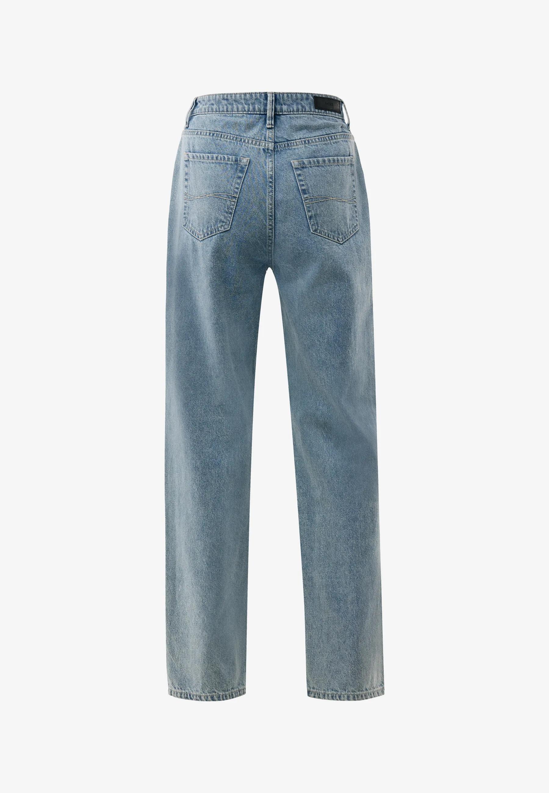 90er Straight Strass-Jeans Light Stone