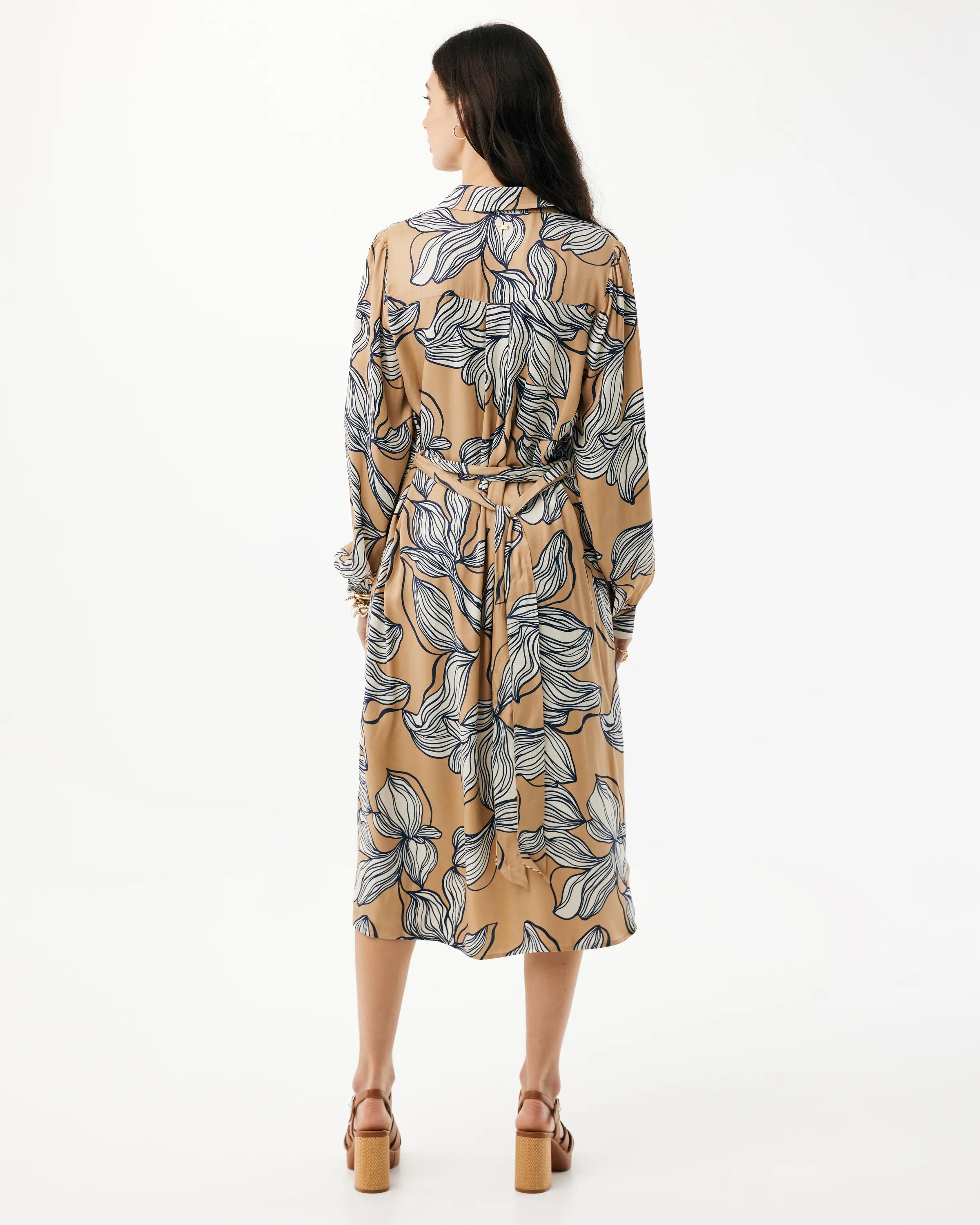 Graphic Flower Print Dress Multicolor