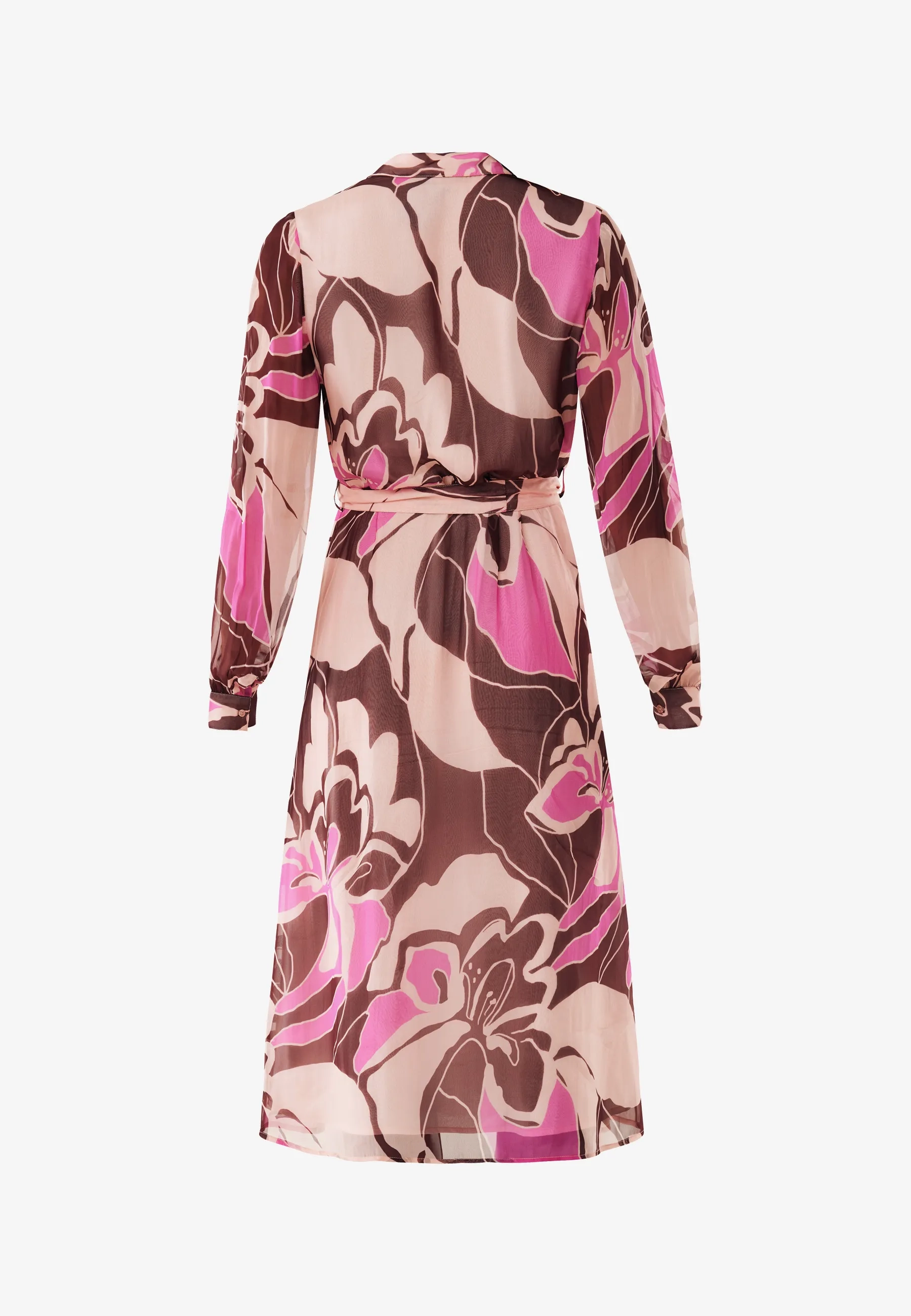 Bold flower shirt dress Multicolor
