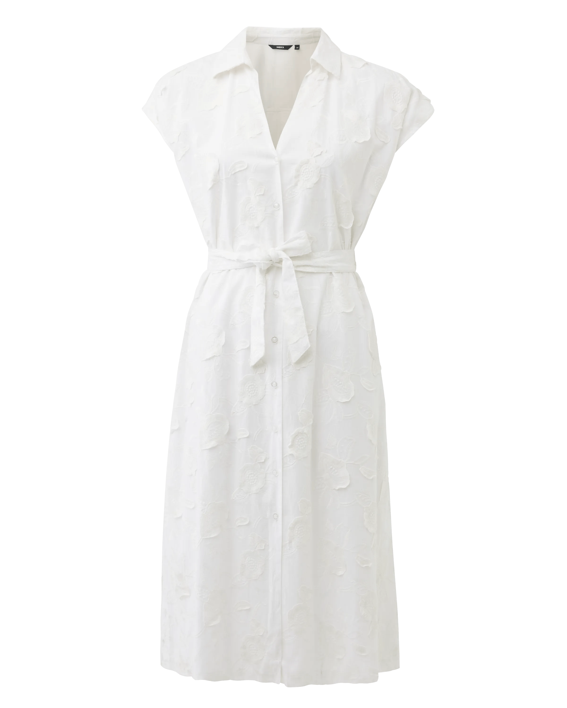 Mexx Women | White shirt dress with floral embroidery