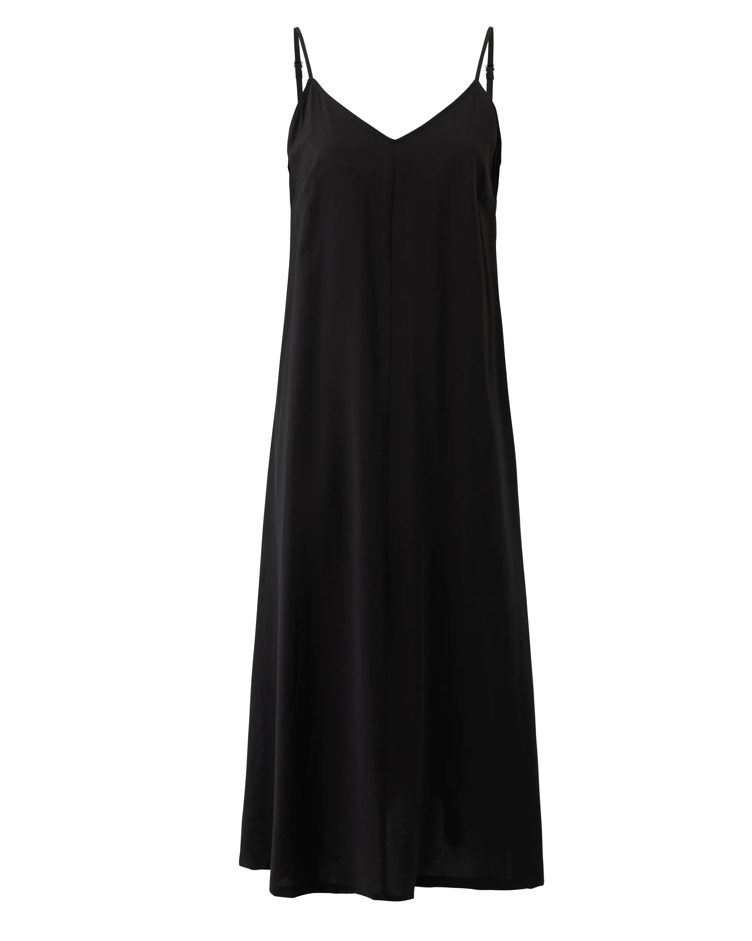 Hammered slip dress Zwart